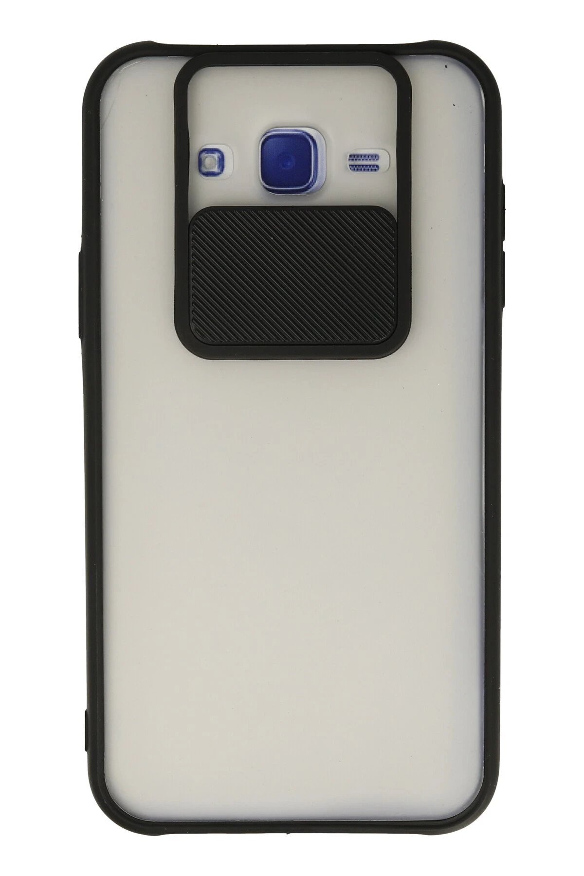 Newface Samsung Galaxy J7 Kılıf Palm Buzlu Kamera Sürgülü Silikon - Siyah