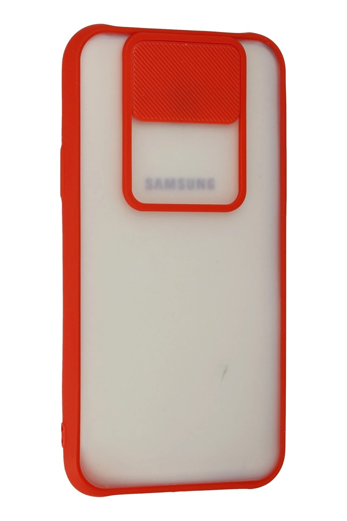 Newface Samsung Galaxy J7 Kılıf Palm Buzlu Kamera Sürgülü Silikon - Kırmızı