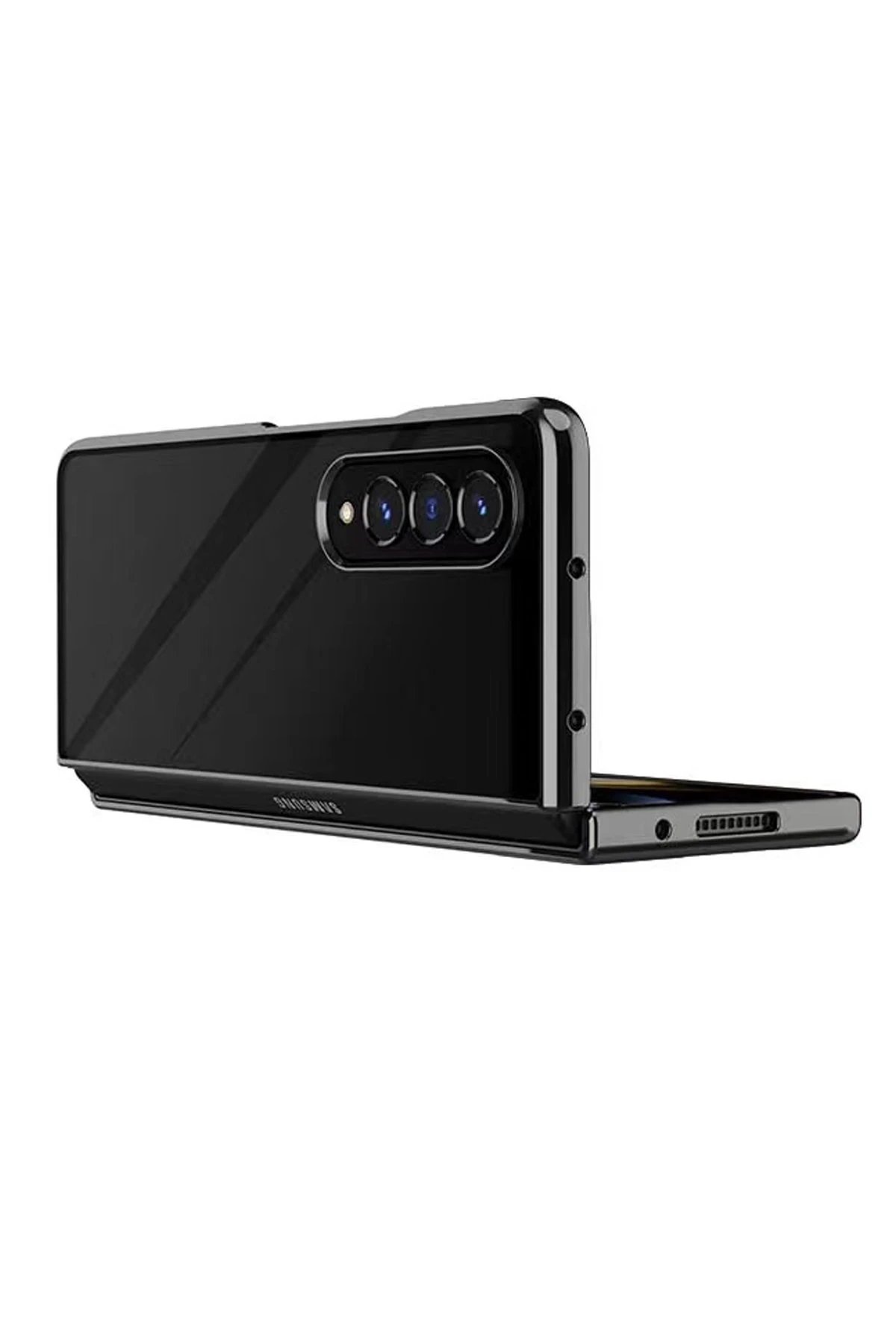 Newface Samsung Galaxy Z Fold 4 Kılıf Fold Element Kapak - Siyah