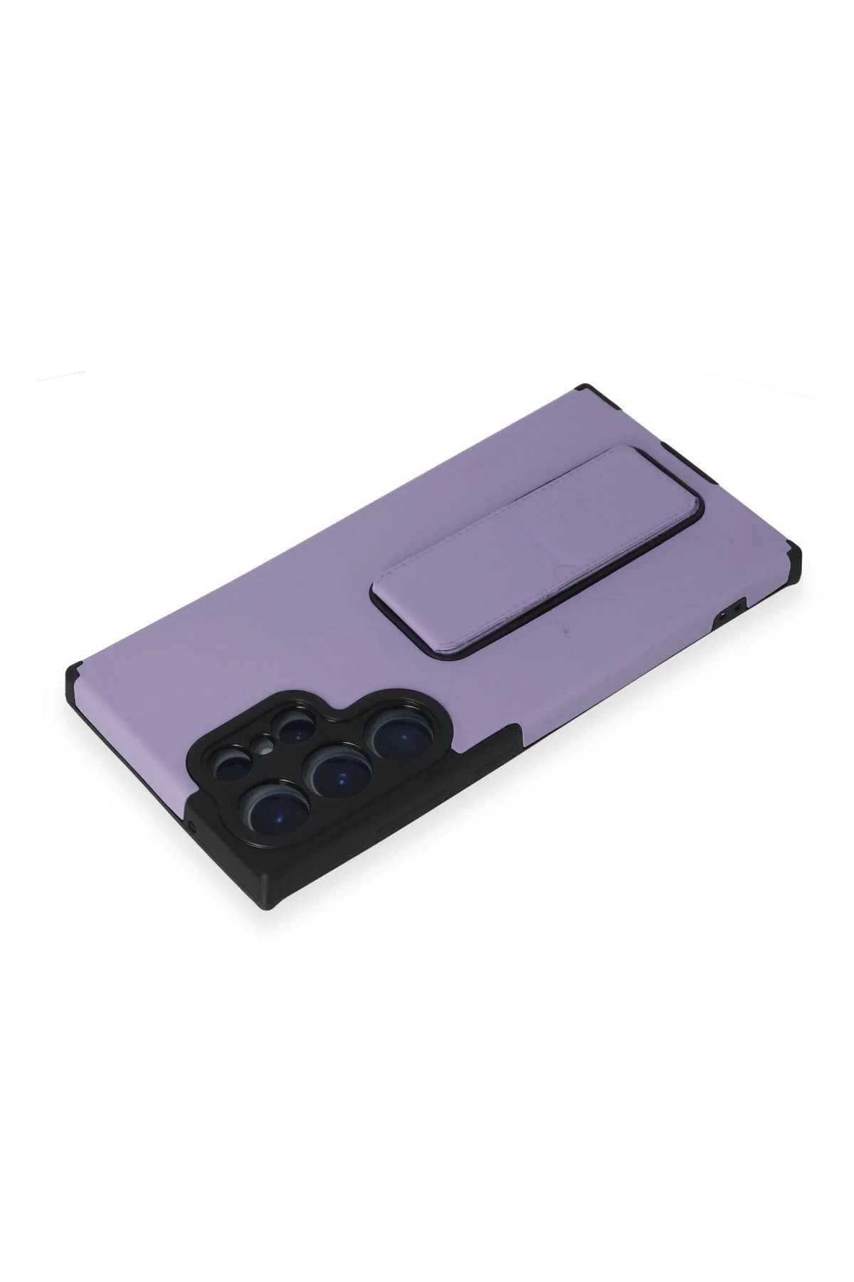 Newface Samsung Galaxy S23 Ultra Kılıf Mega Standlı Silikon - Lila