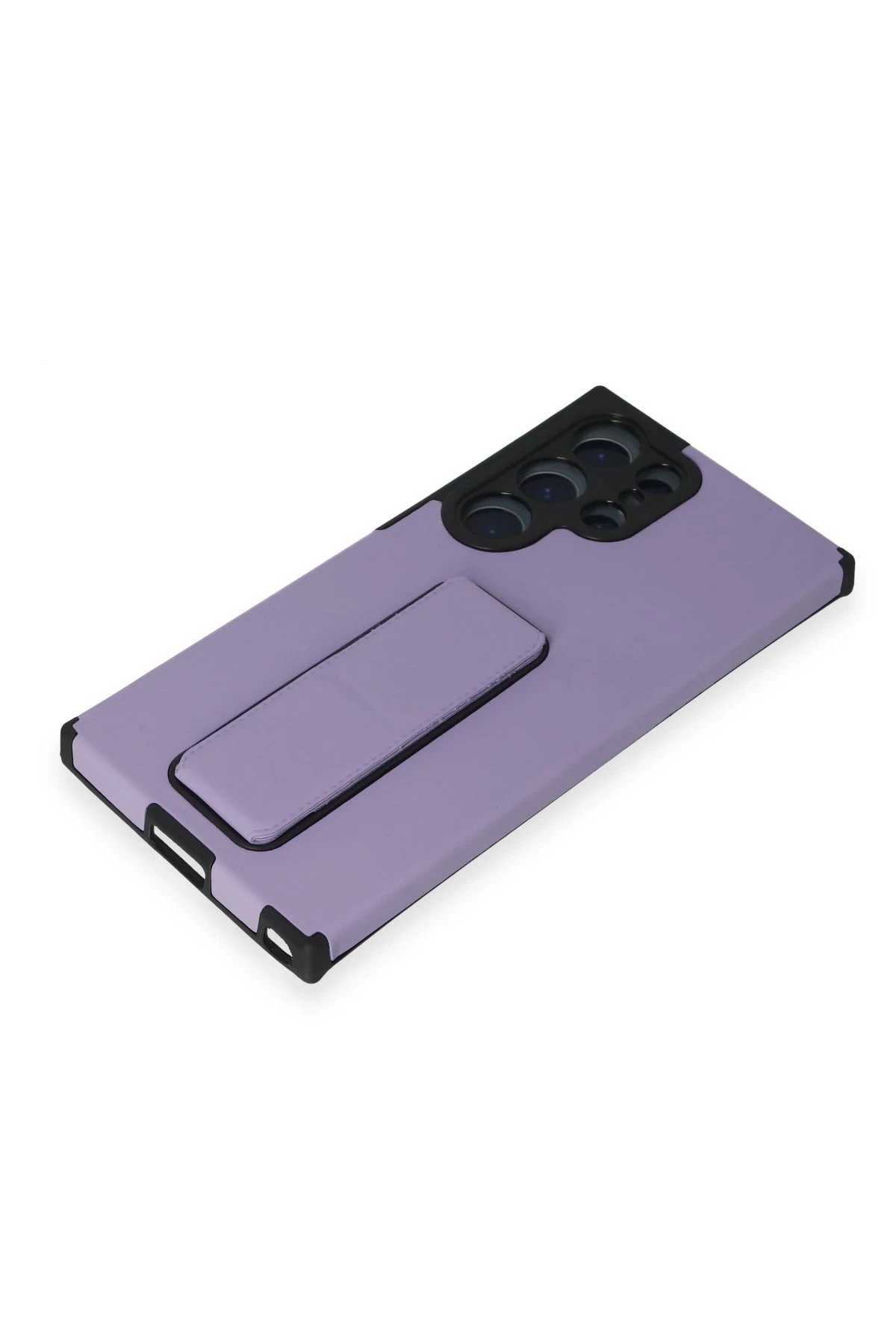 Newface Samsung Galaxy S23 Ultra Kılıf Mega Standlı Silikon - Lila