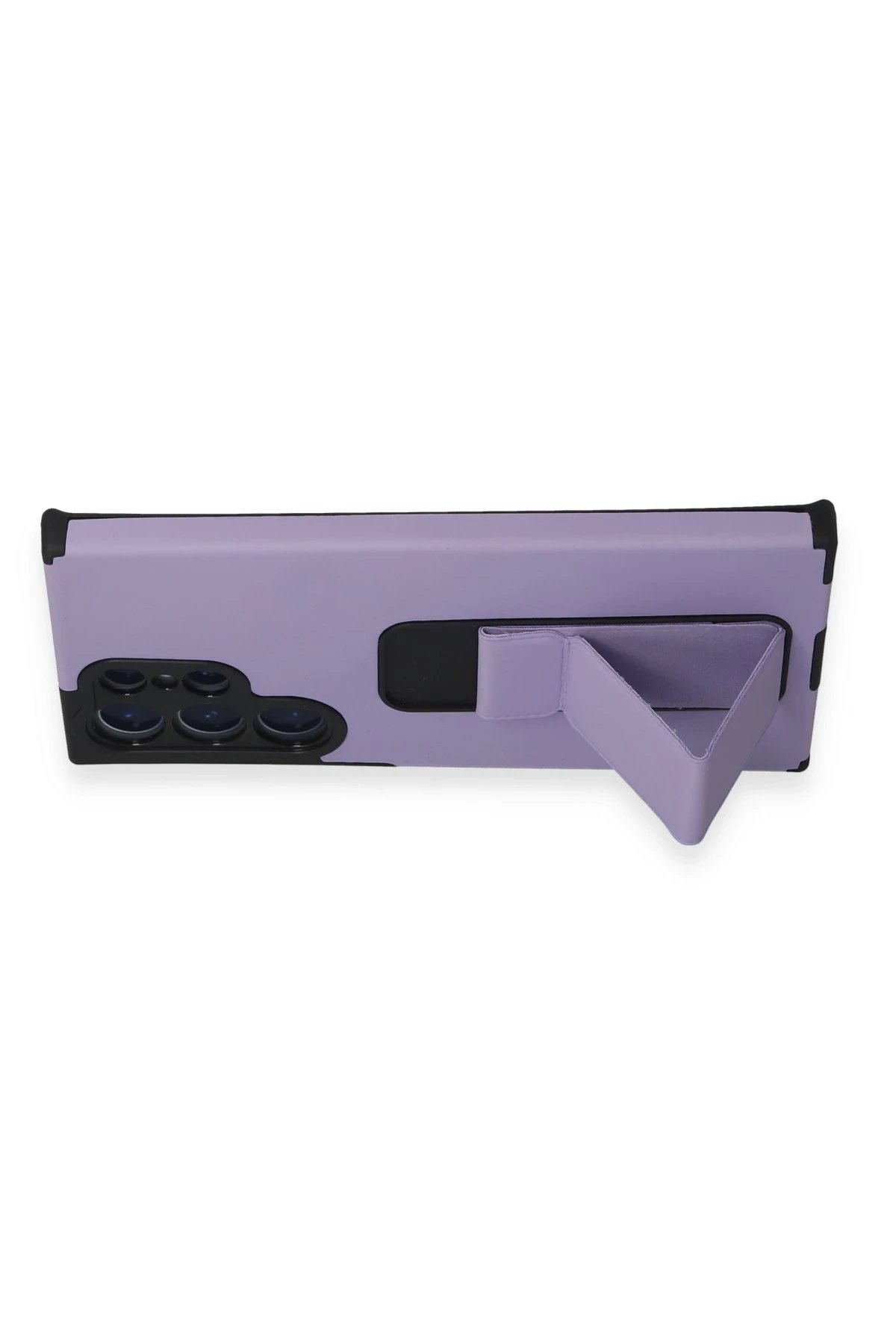 Newface Samsung Galaxy S23 Ultra Kılıf Mega Standlı Silikon - Lila