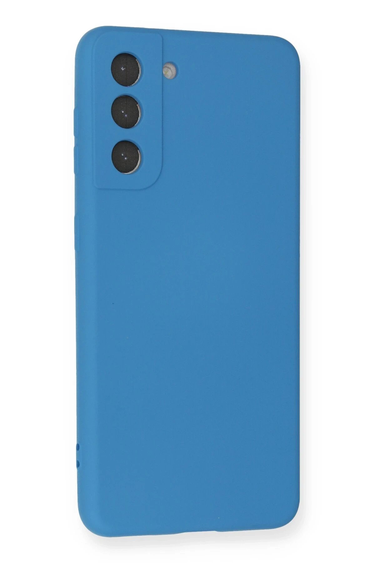 Newface Samsung Galaxy S21 FE Kılıf Nano içi Kadife Silikon - Mavi