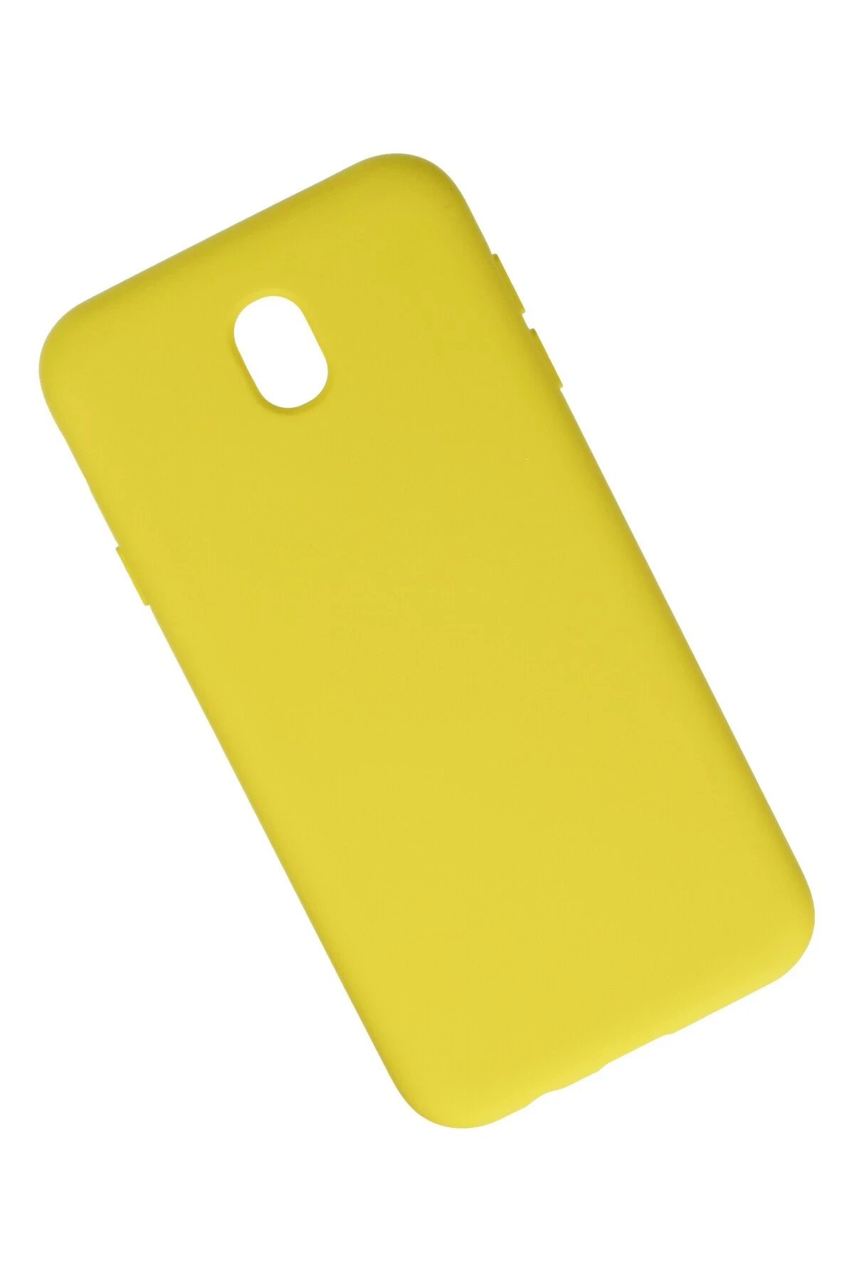 Newface Samsung Galaxy J7 Pro / J730 Kılıf Nano içi Kadife Silikon - Sarı