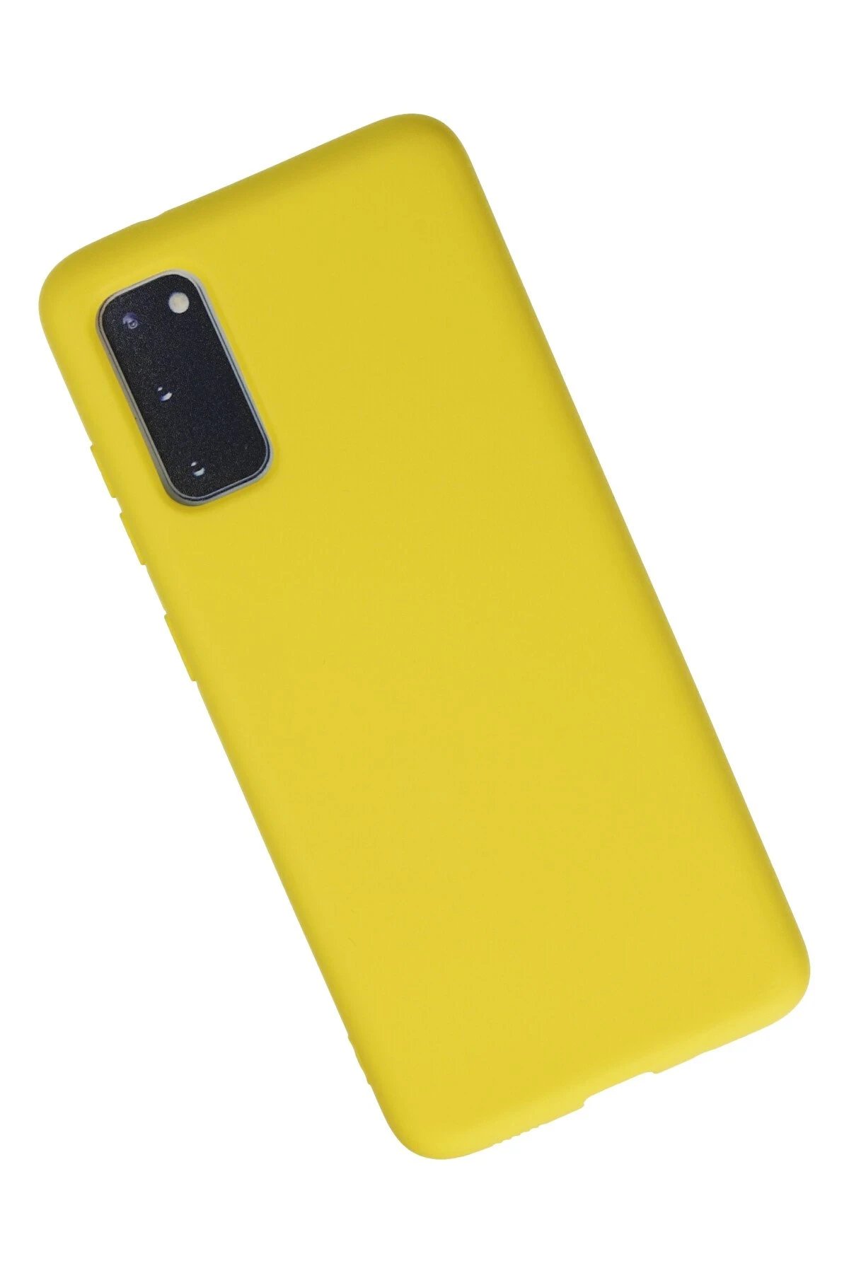 Newface Samsung Galaxy S20 Kılıf Nano içi Kadife Silikon - Sarı