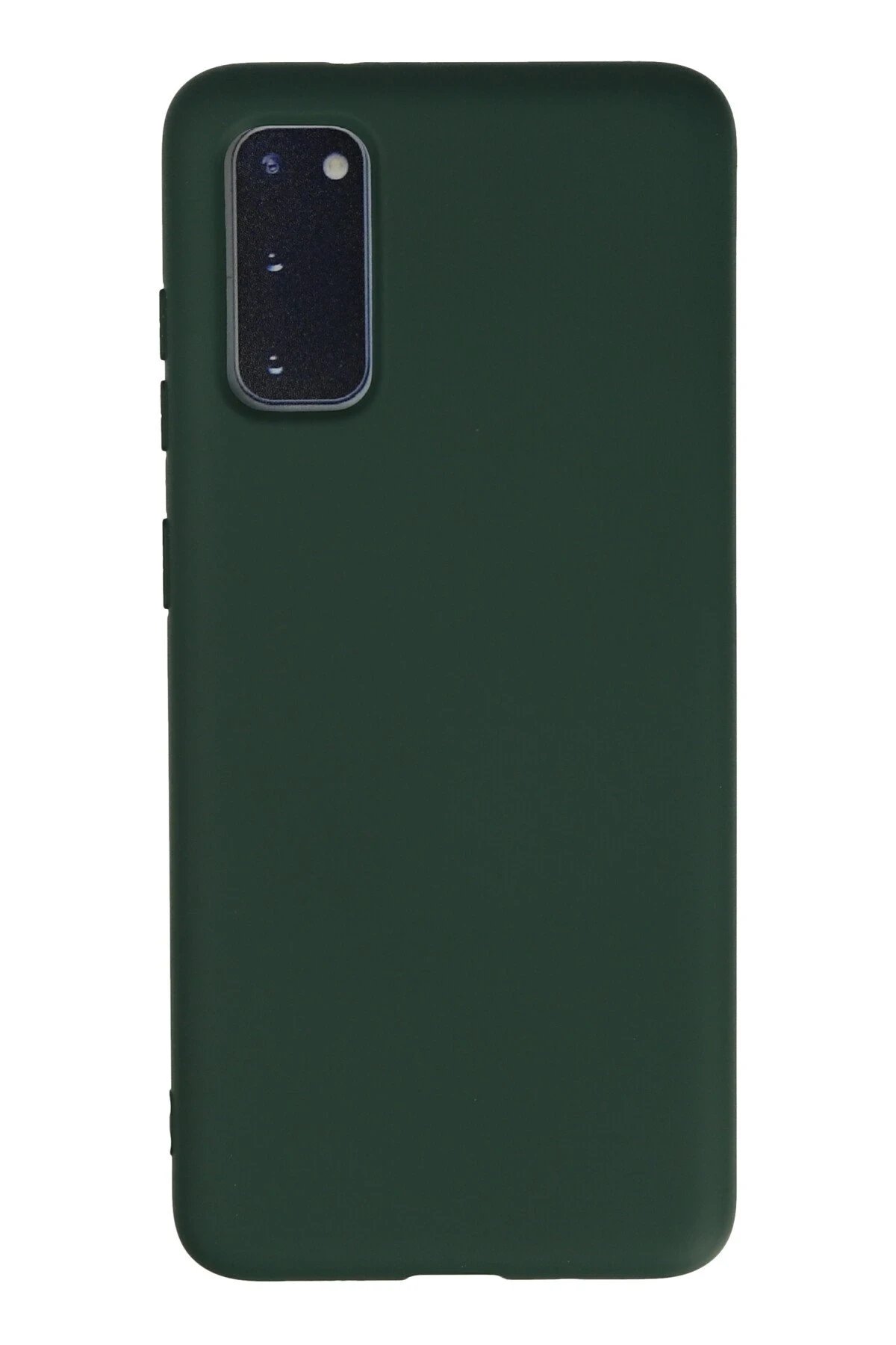 Newface Samsung Galaxy S20 Kılıf Nano içi Kadife Silikon - Koyu Yeşil