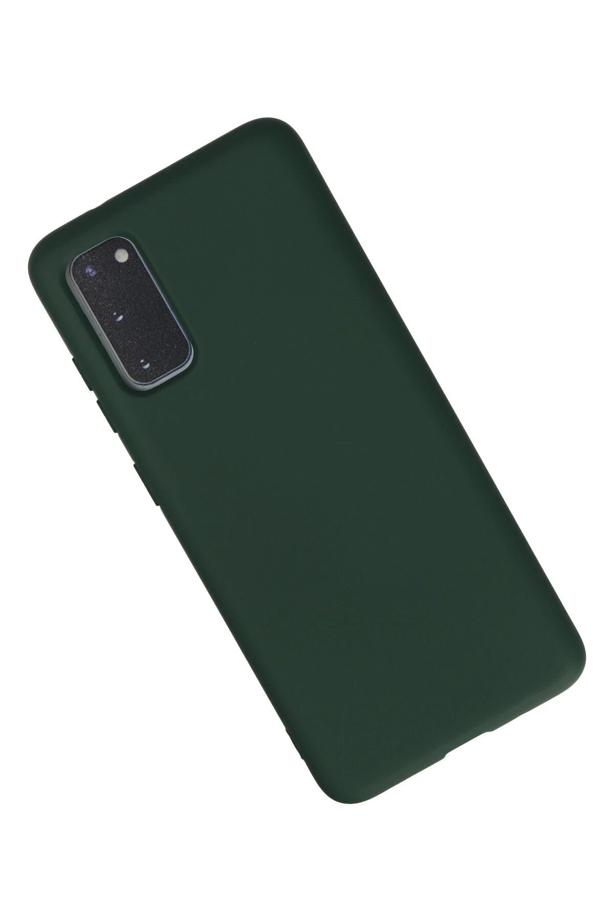 Newface Samsung Galaxy S20 Kılıf Nano içi Kadife Silikon - Koyu Yeşil