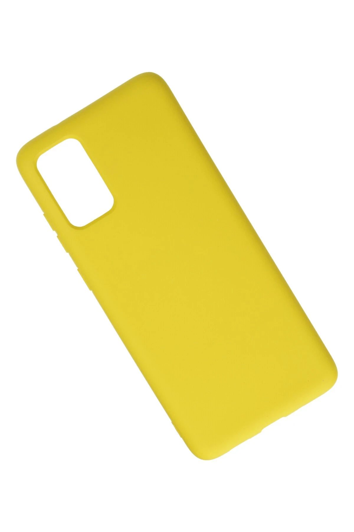 Newface Samsung Galaxy S20 Plus Kılıf Nano içi Kadife Silikon - Sarı