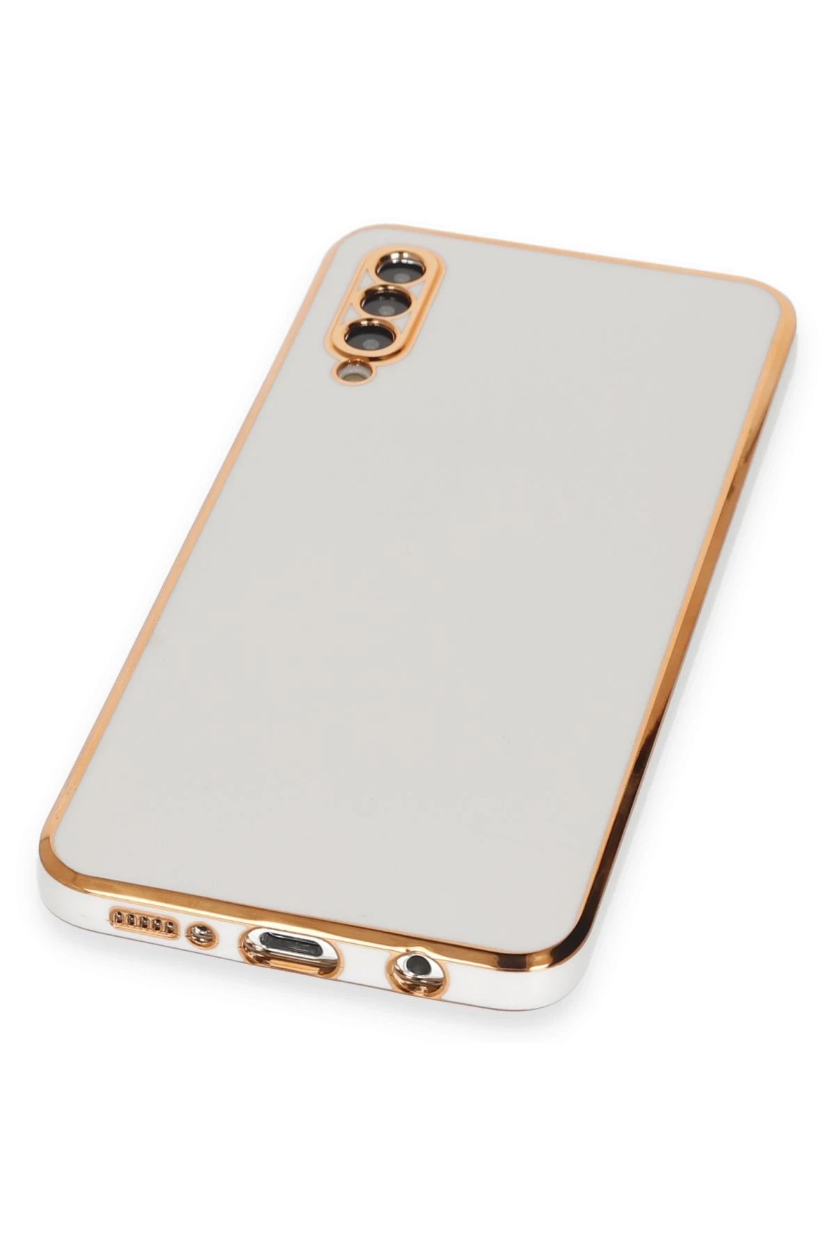 Newface Samsung Galaxy A70 Kılıf Volet Silikon - Beyaz