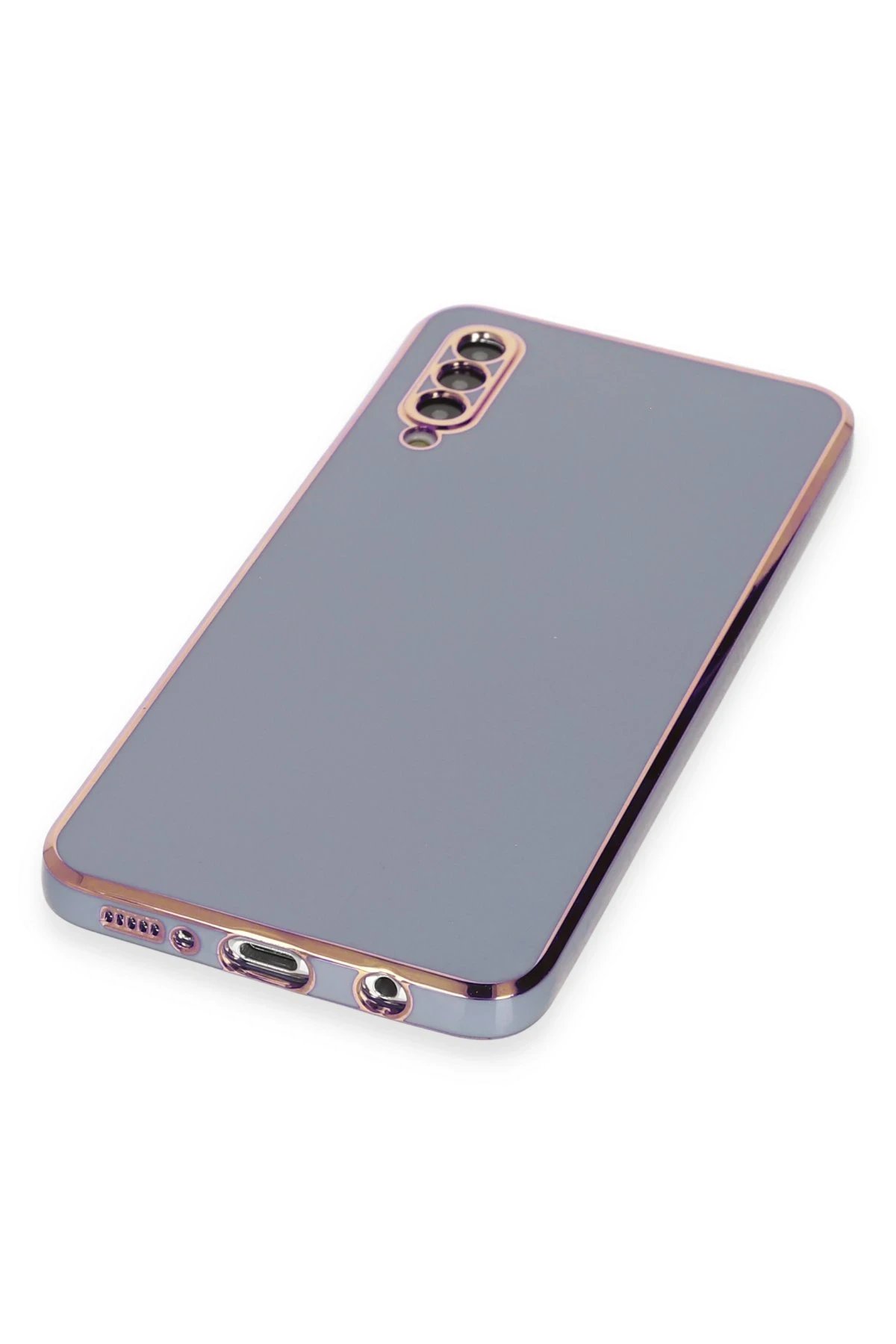 Newface Samsung Galaxy A50 Kılıf Volet Silikon - Mavi