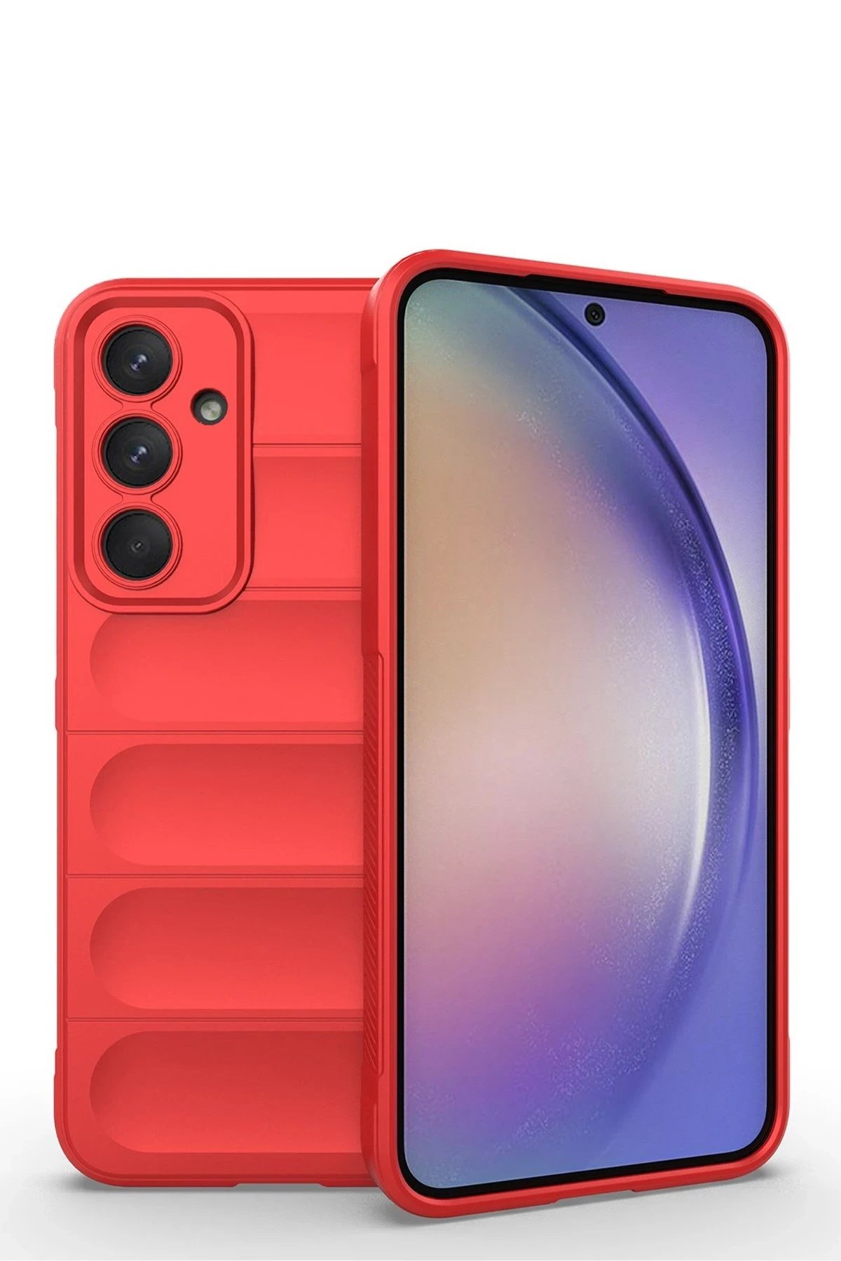 Newface Samsung Galaxy M14 5G Kılıf Optimum Silikon - Kırmızı