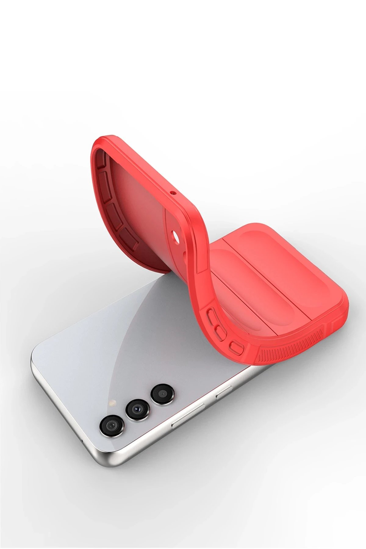 Newface Samsung Galaxy M34 5G Kılıf Optimum Silikon - Kırmızı