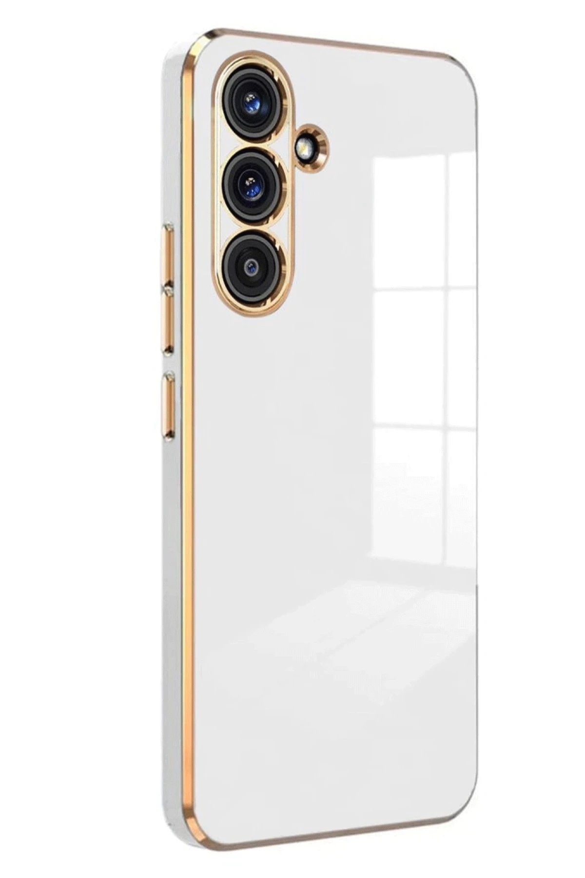 Newface Samsung Galaxy M34 5G Kılıf Volet Silikon - Beyaz