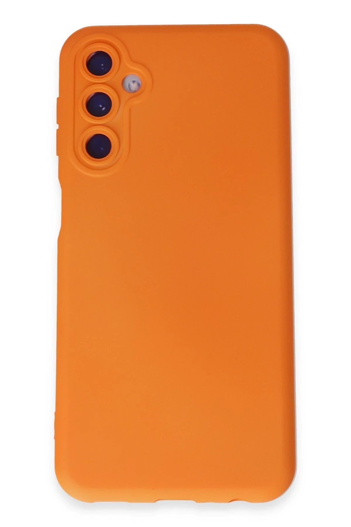 Newface Samsung Galaxy M34 5G Kılıf Nano içi Kadife Silikon - Turuncu