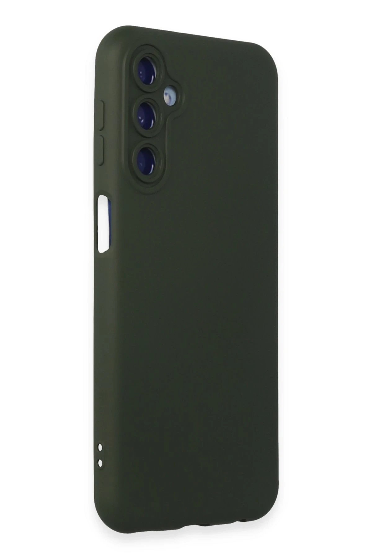 Newface Samsung Galaxy M34 5G Kılıf Nano içi Kadife Silikon - Koyu Yeşil