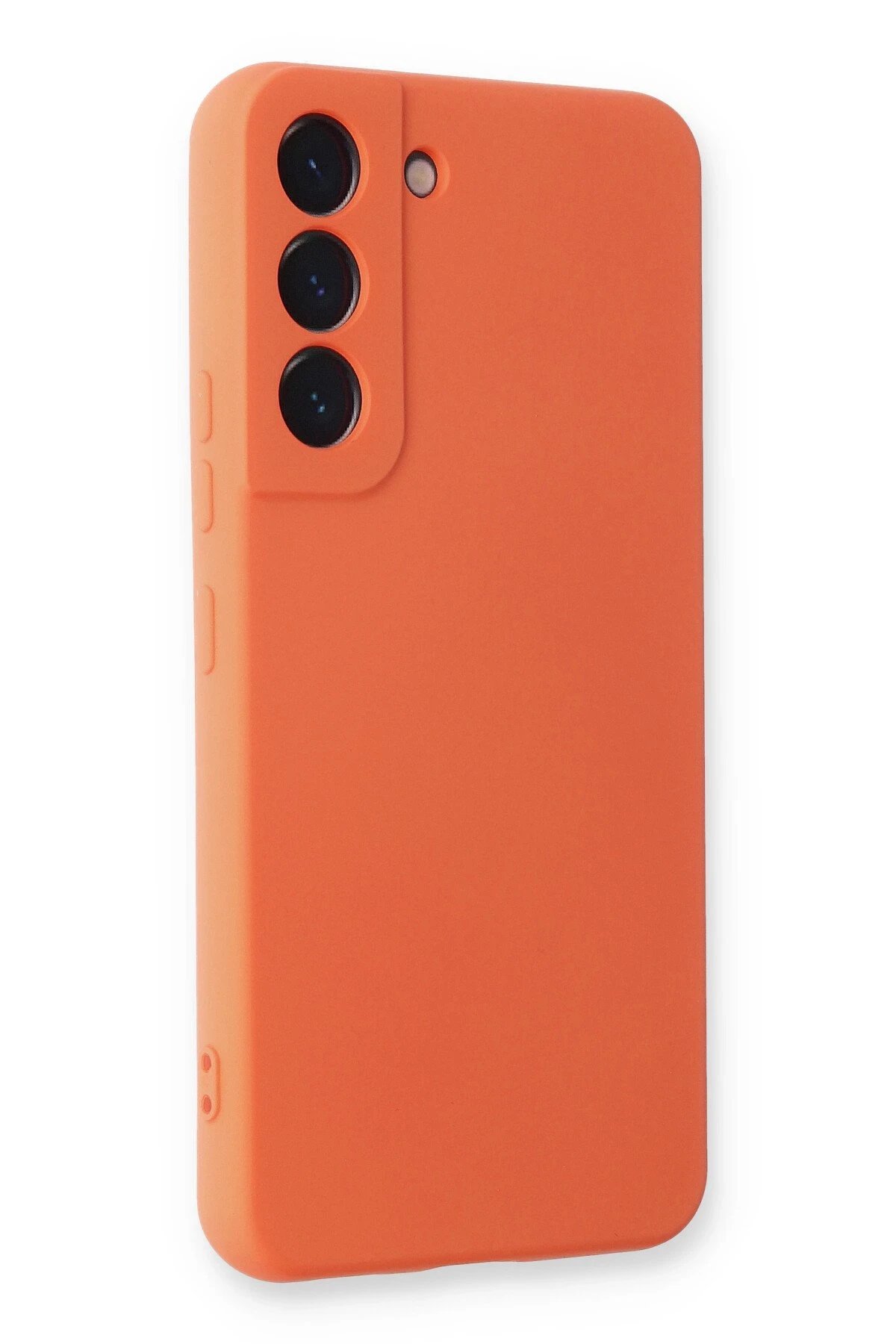 Newface Samsung Galaxy S23 Plus Kılıf Nano içi Kadife Silikon - Turuncu