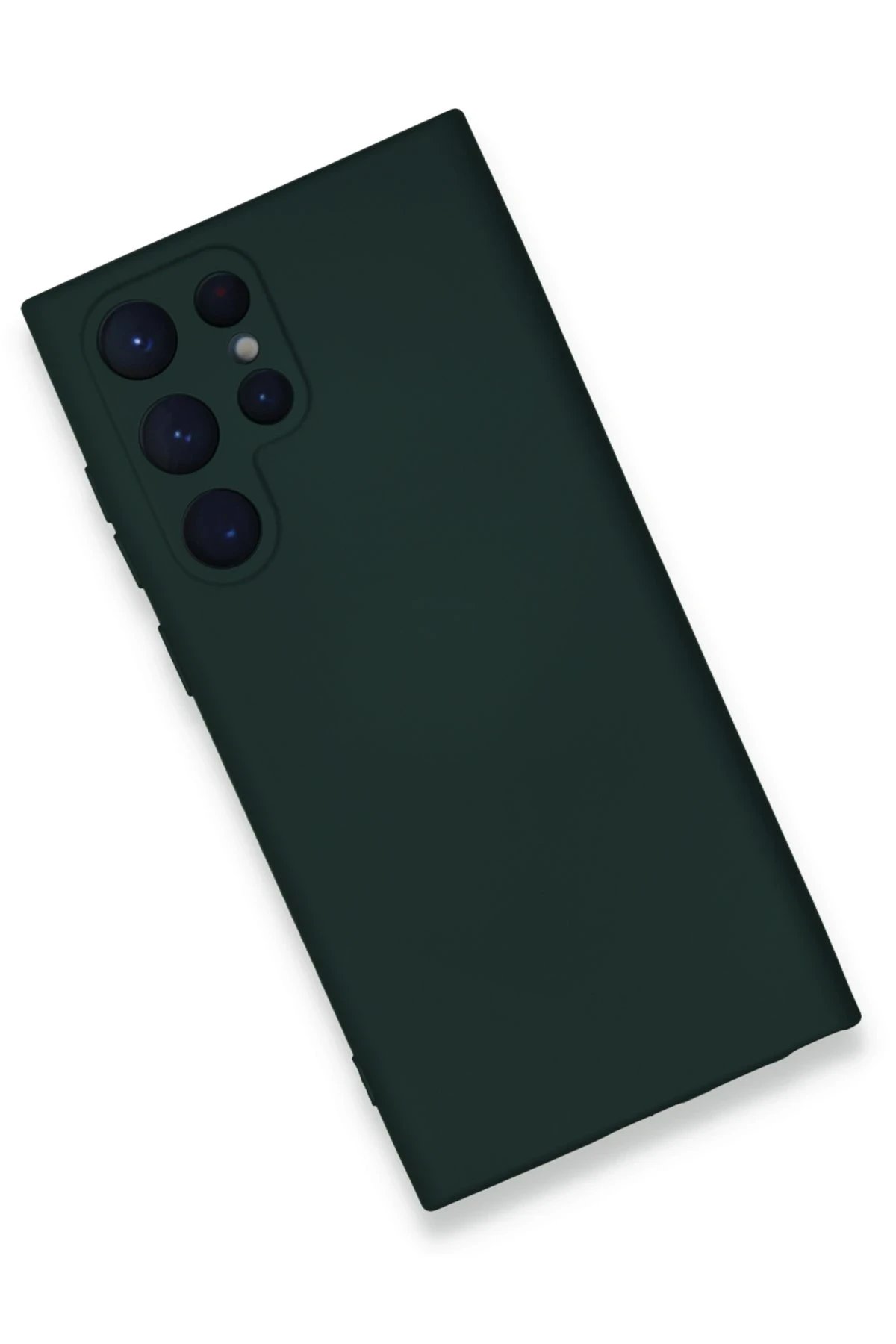 Newface Samsung Galaxy S23 Ultra Kılıf Nano içi Kadife Silikon - Koyu Yeşil