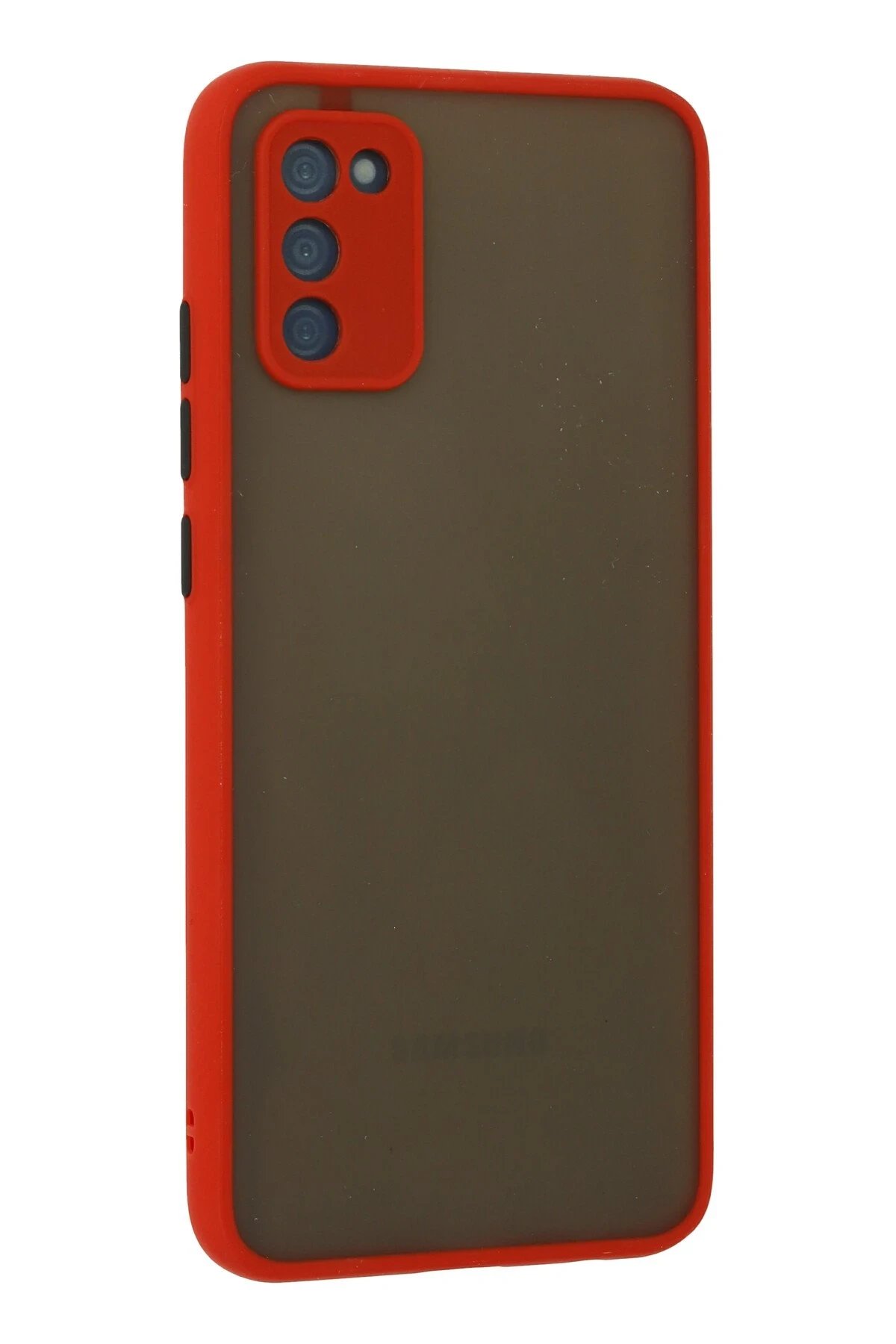 Newface Samsung Galaxy A03S Kılıf Montreal Silikon Kapak - Kırmızı