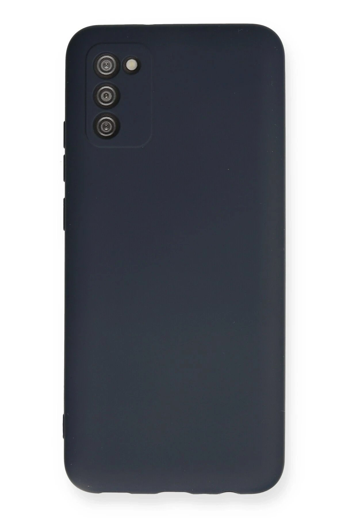 Newface Samsung Galaxy A03S Kılıf Nano içi Kadife Silikon - Lacivert