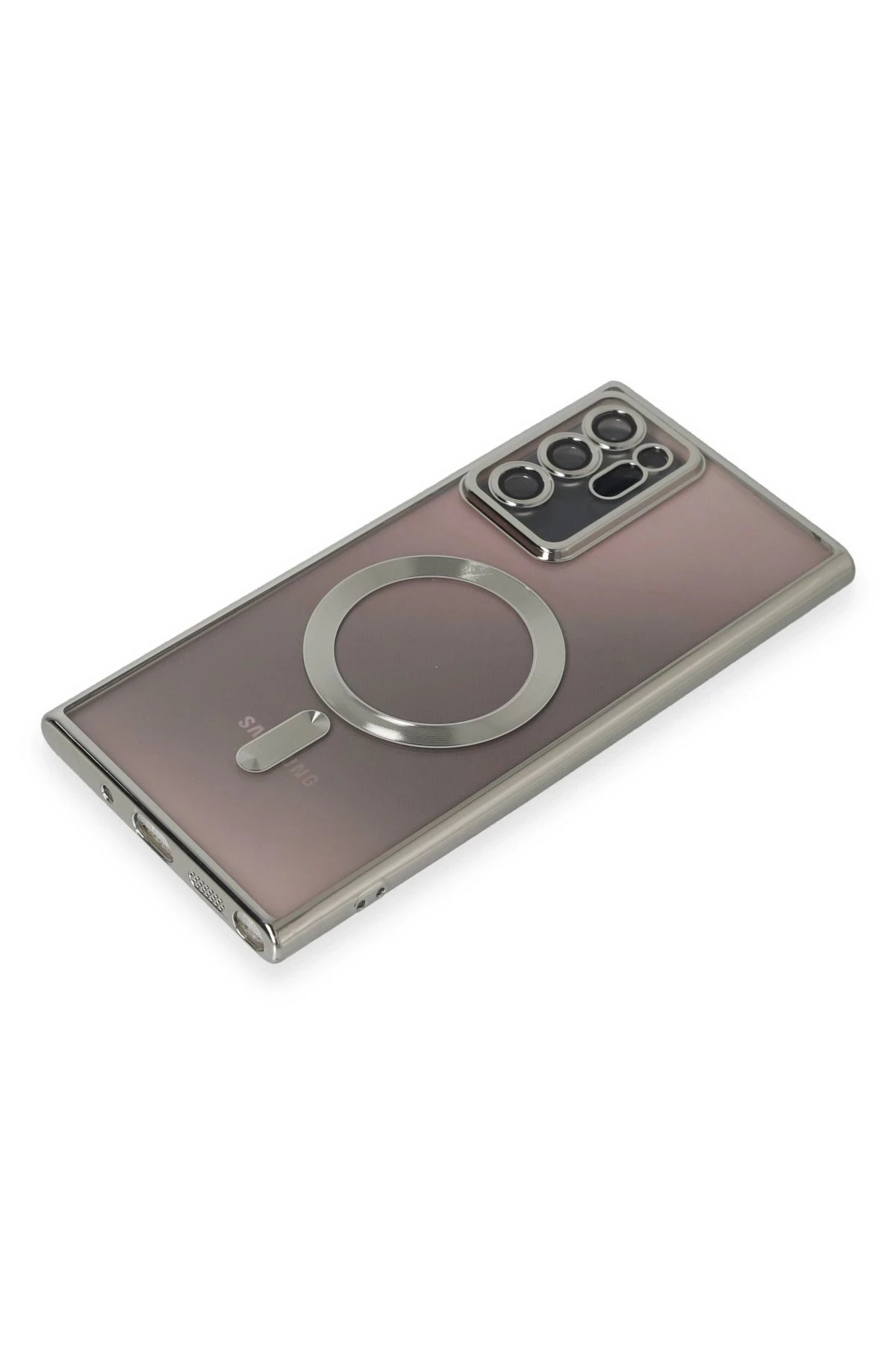 Newface Samsung Galaxy Note 20 Ultra Kılıf Kross Magneticsafe Kapak - Gümüş