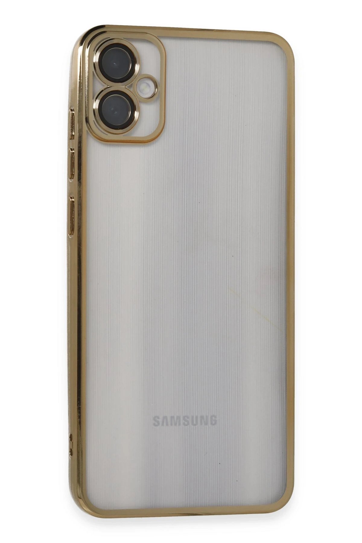 Newface Samsung Galaxy A05 Kılıf Razer Lensli Silikon - Gold