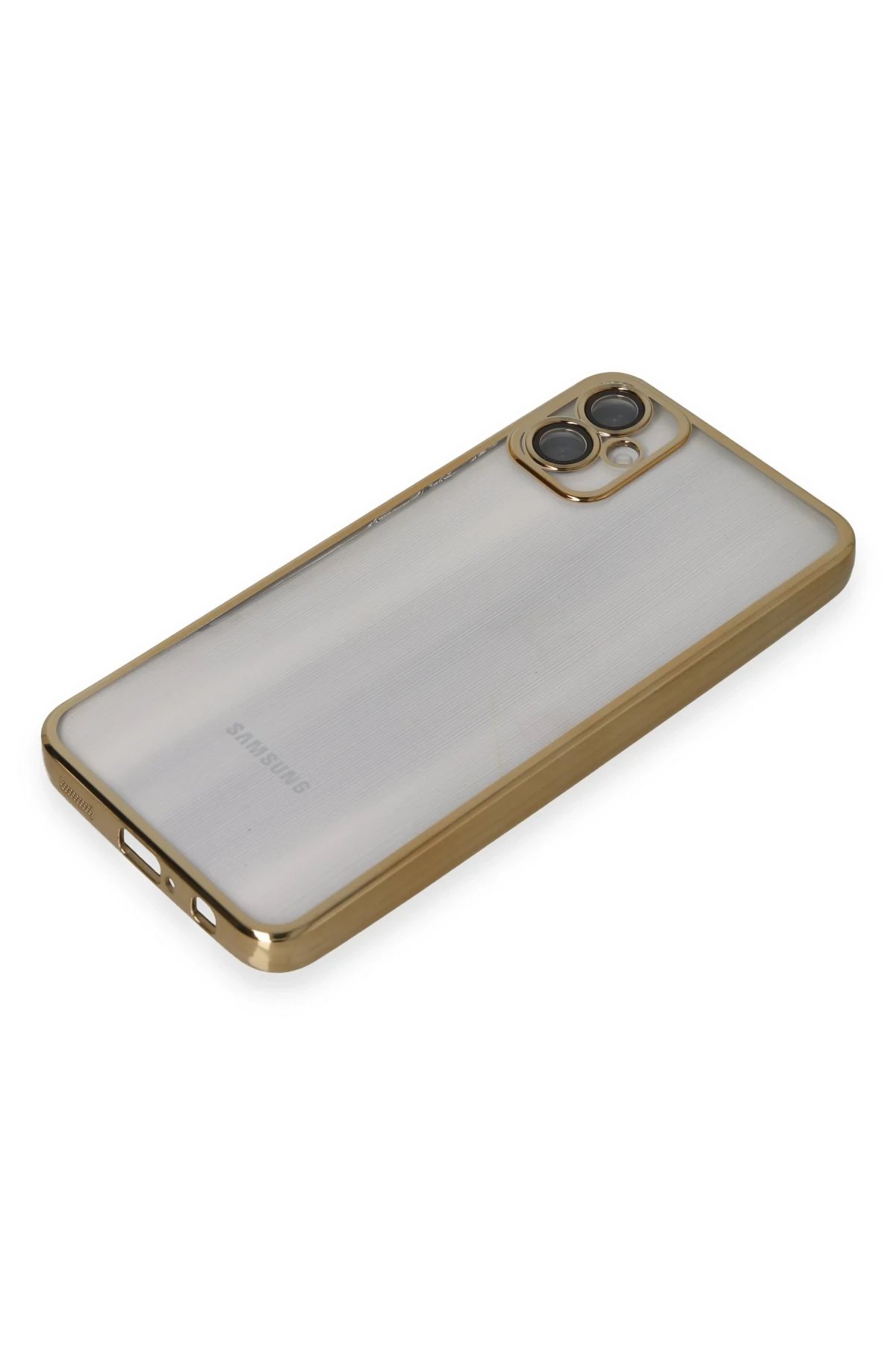 Newface Samsung Galaxy A05 Kılıf Razer Lensli Silikon - Gold