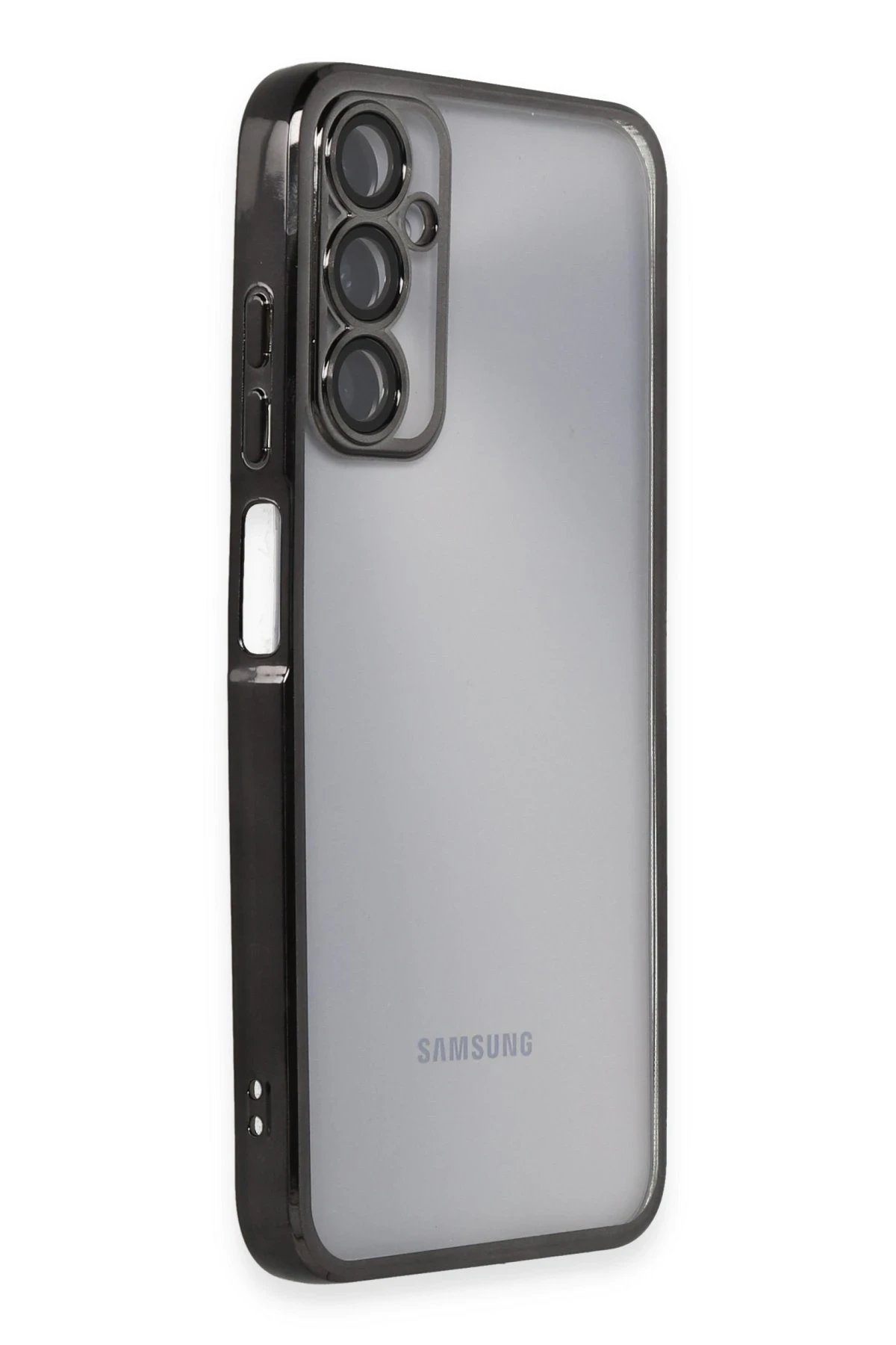 Newface Samsung Galaxy A05S Kılıf Razer Lensli Silikon - Siyah