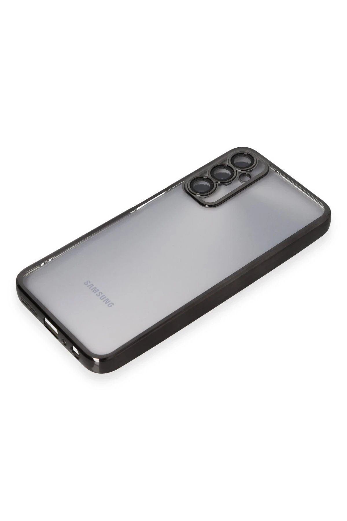 Newface Samsung Galaxy A05S Kılıf Razer Lensli Silikon - Siyah