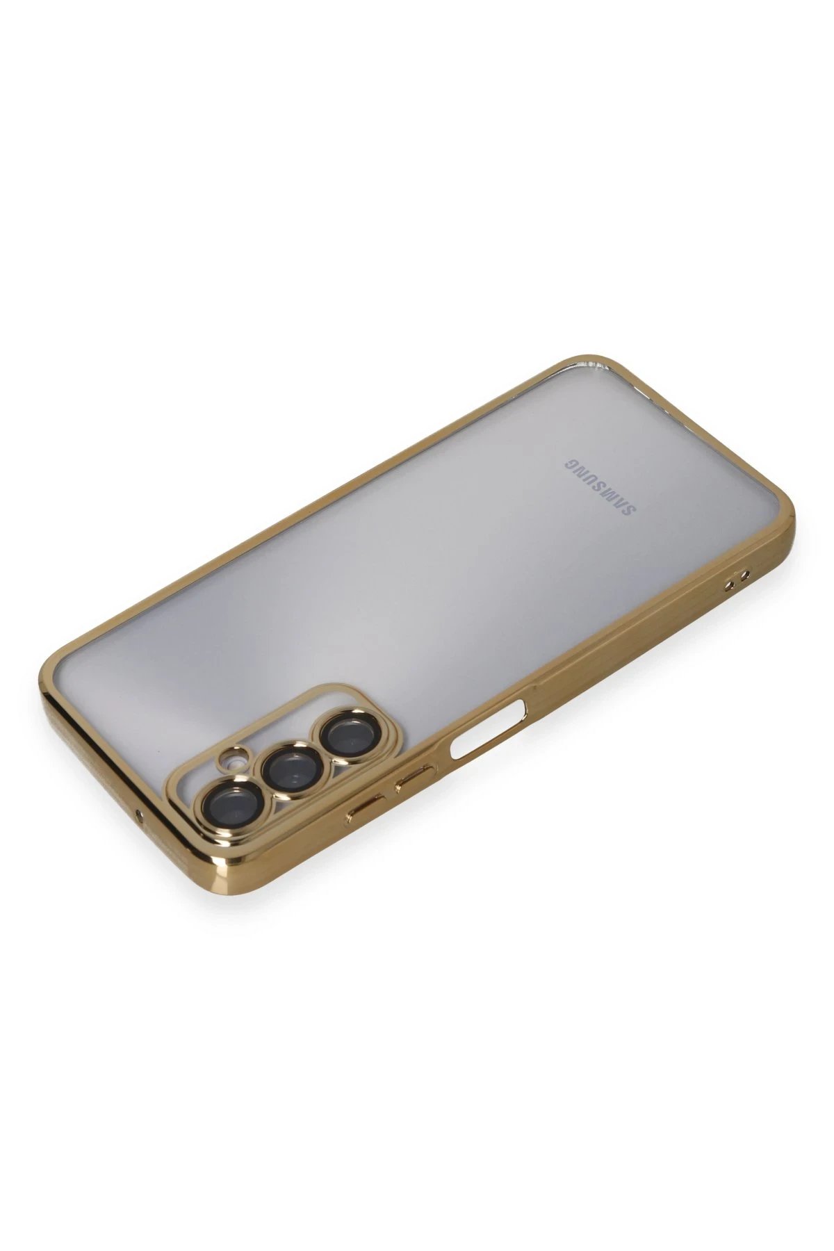 Newface Samsung Galaxy A05S Kılıf Razer Lensli Silikon - Gold