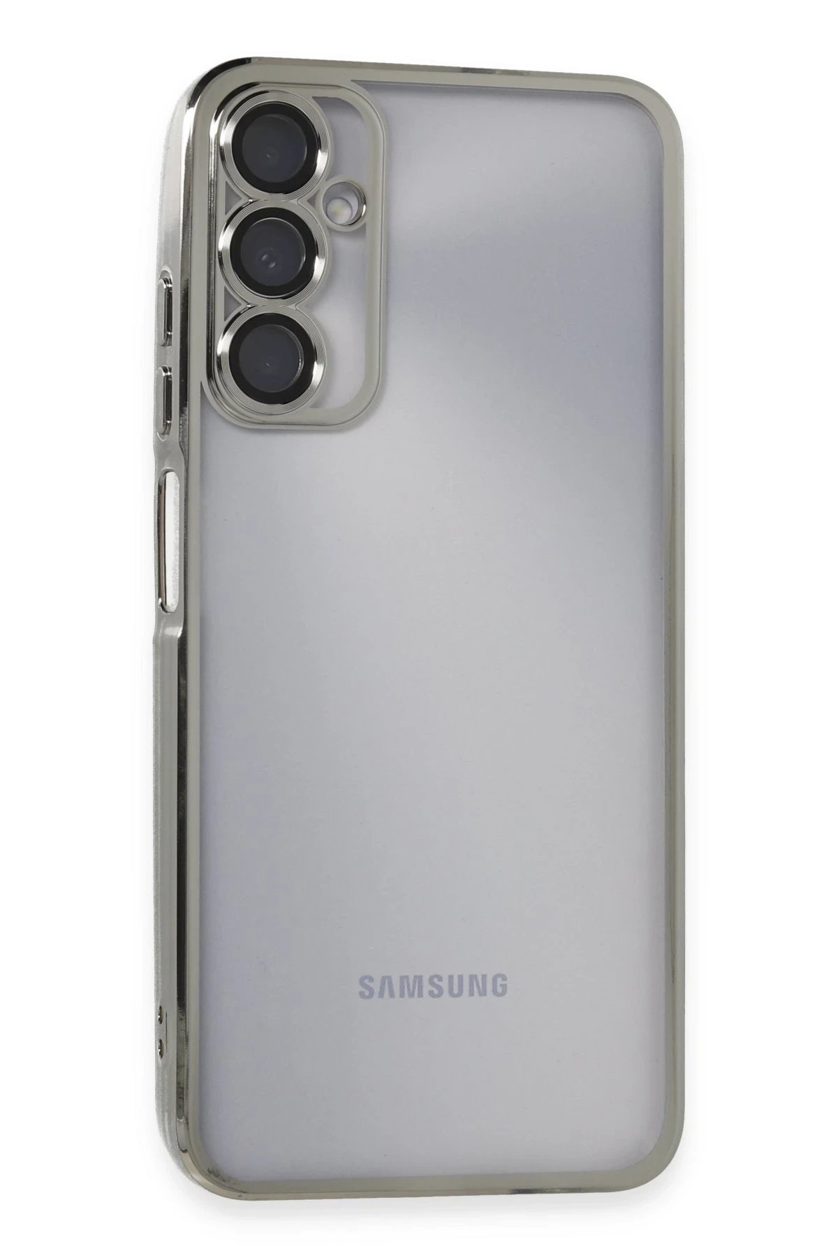 Newface Samsung Galaxy A05S Kılıf Razer Lensli Silikon - Gümüş