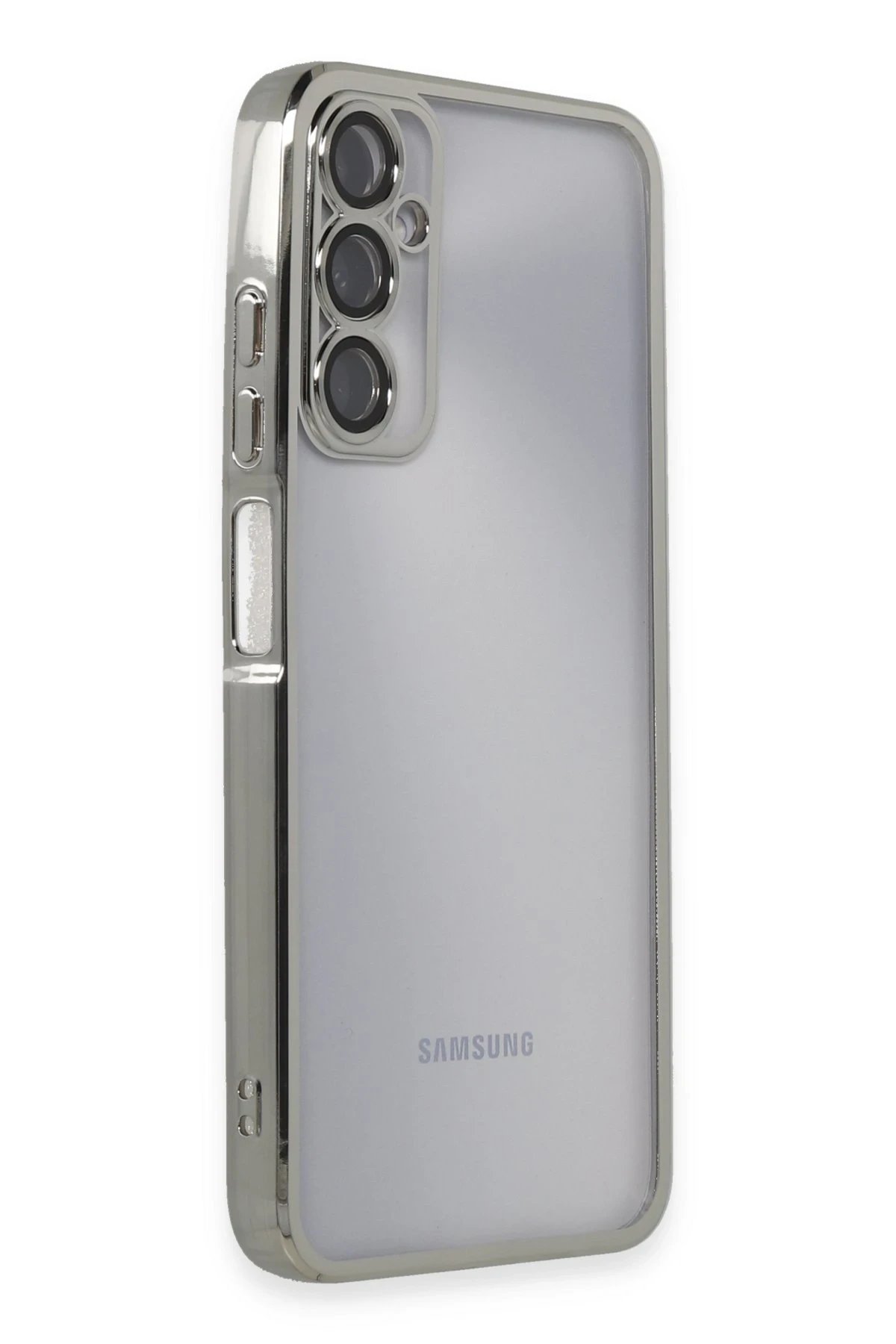 Newface Samsung Galaxy A05S Kılıf Razer Lensli Silikon - Gümüş