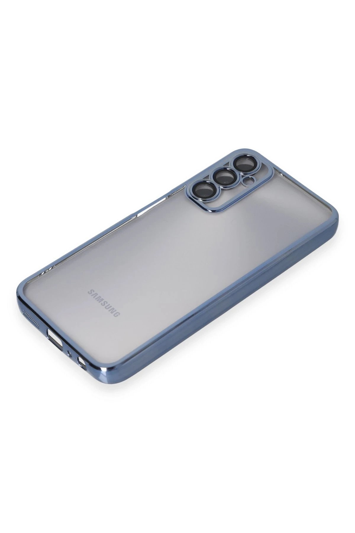 Newface Samsung Galaxy A05S Kılıf Razer Lensli Silikon - Açık Mavi