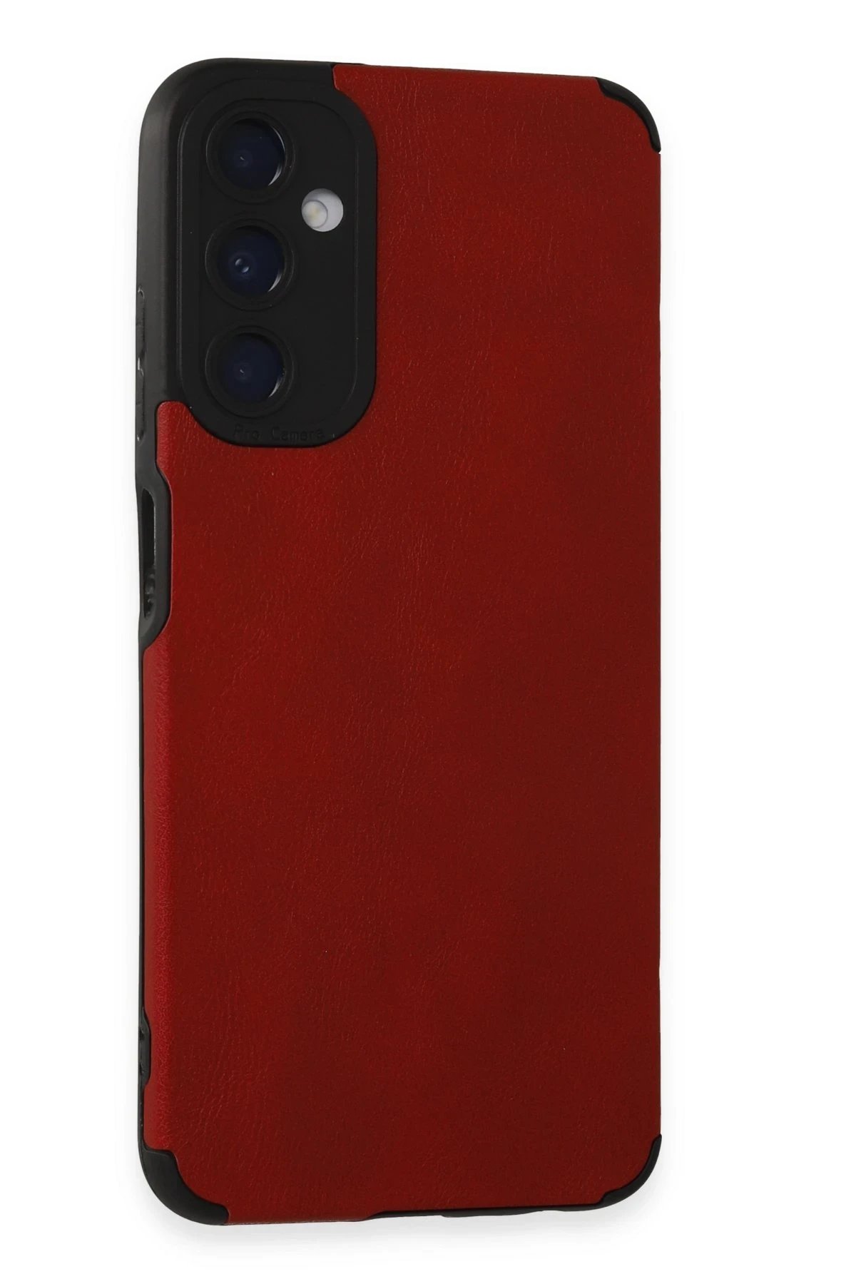 Newface Samsung Galaxy A05S Kılıf Loop Deri Silikon - Kırmızı