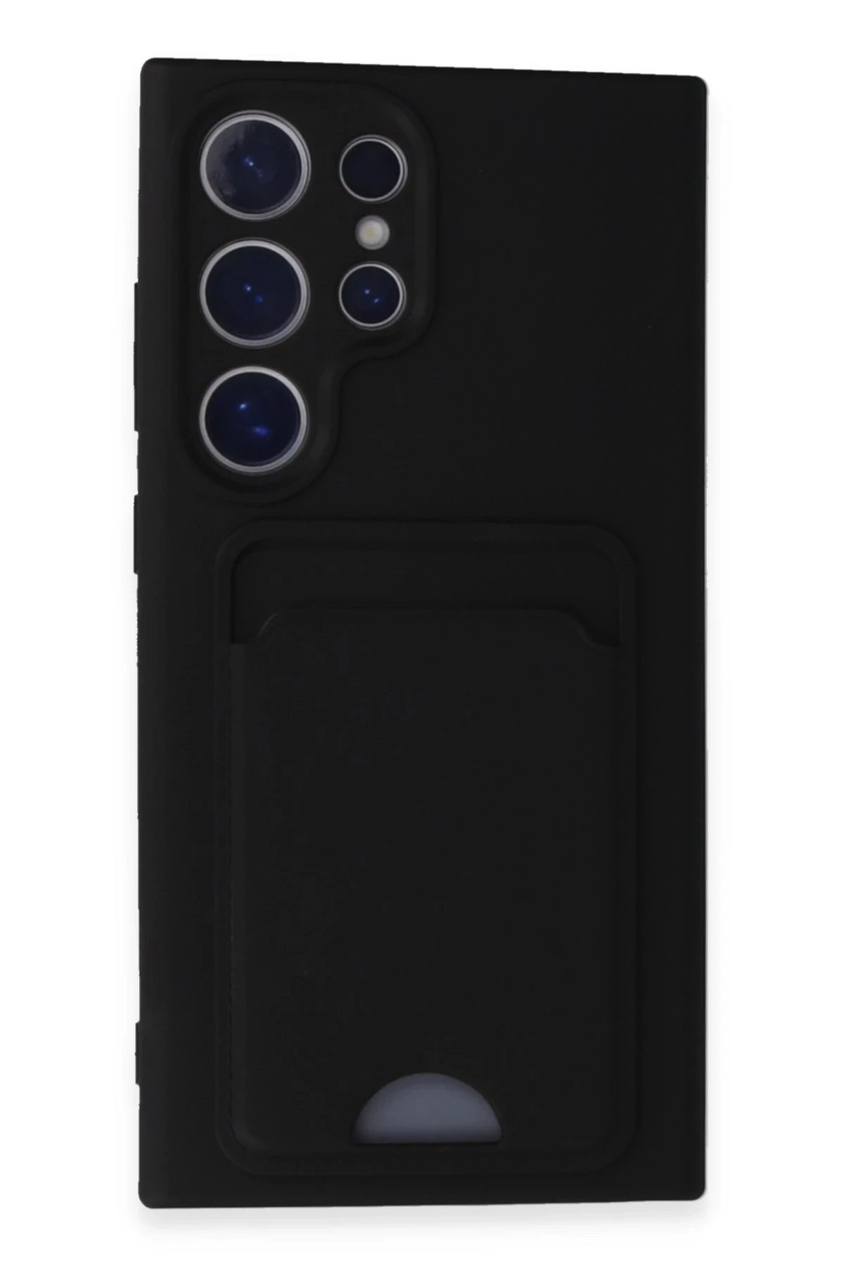 Newface Samsung Galaxy S24 Ultra Kılıf Kelvin Kartvizitli Silikon - Siyah