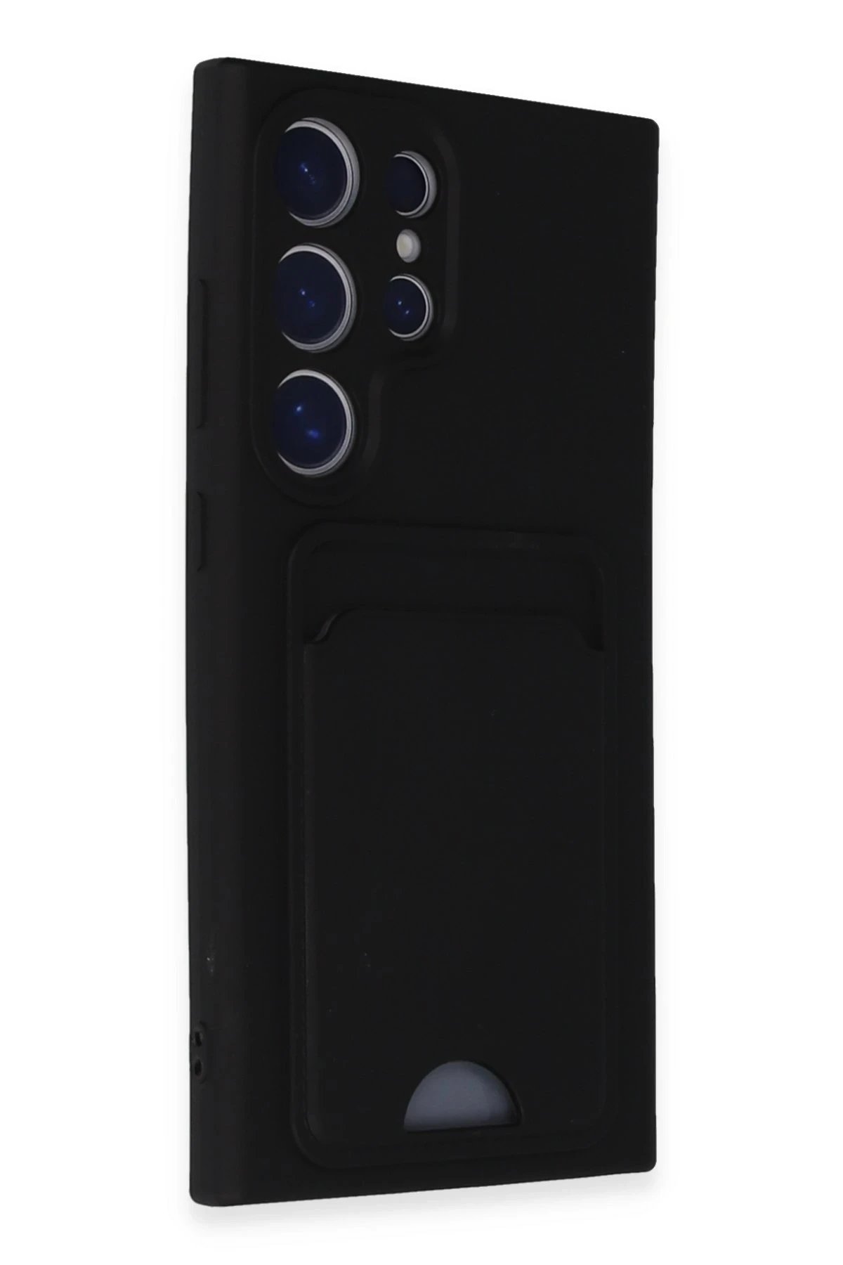 Newface Samsung Galaxy S24 Ultra Kılıf Kelvin Kartvizitli Silikon - Siyah