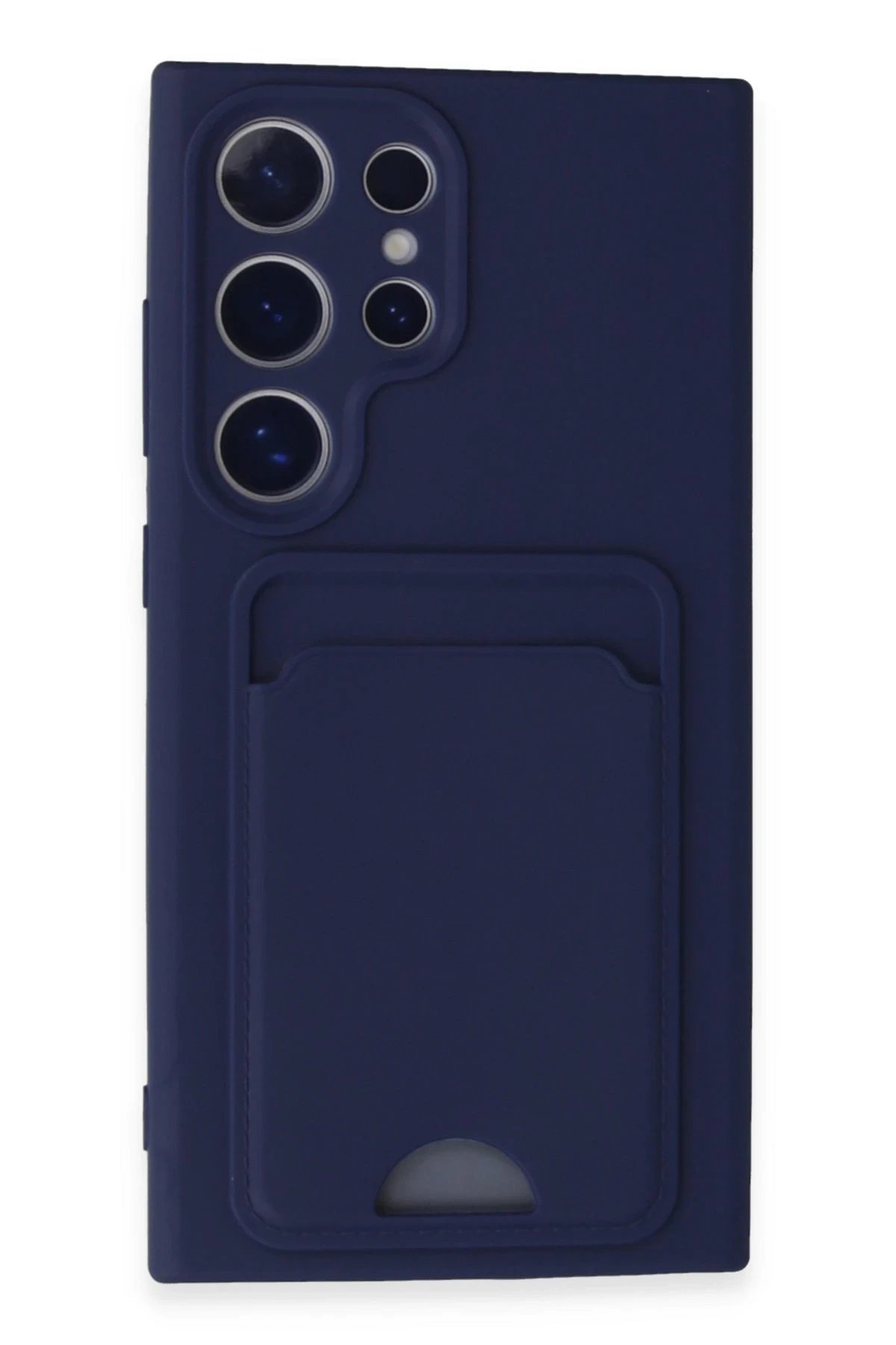 Newface Samsung Galaxy S24 Ultra Kılıf Kelvin Kartvizitli Silikon - Lacivert