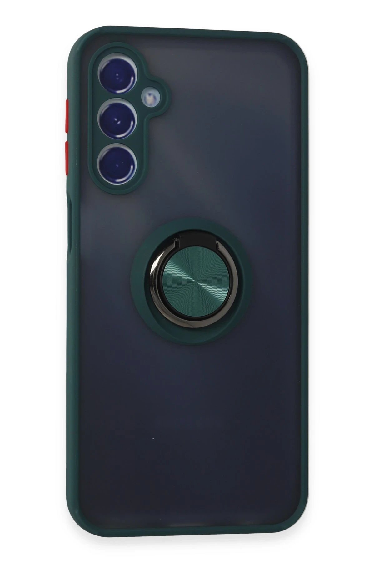 Newface Samsung Galaxy M34 5G Kılıf Montreal Yüzüklü Silikon Kapak - Yeşil