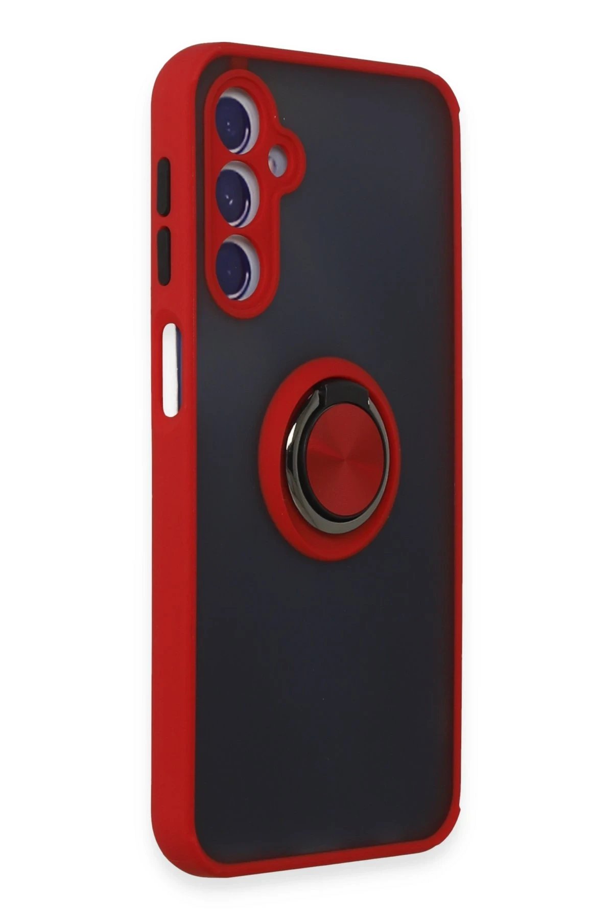 Newface Samsung Galaxy M34 5G Kılıf Montreal Yüzüklü Silikon Kapak - Kırmızı