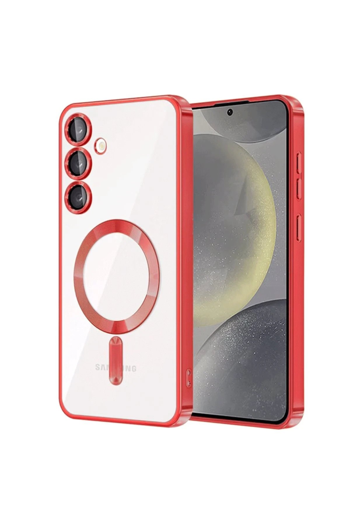 Newface Samsung Galaxy S23 Kılıf Kross Magneticsafe Kapak - Kırmızı