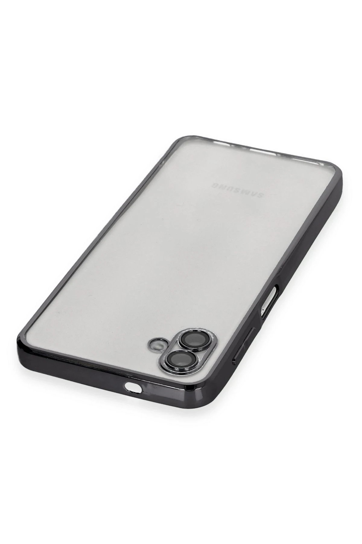 Newface Samsung Galaxy A04 Kılıf Razer Lensli Silikon - Siyah