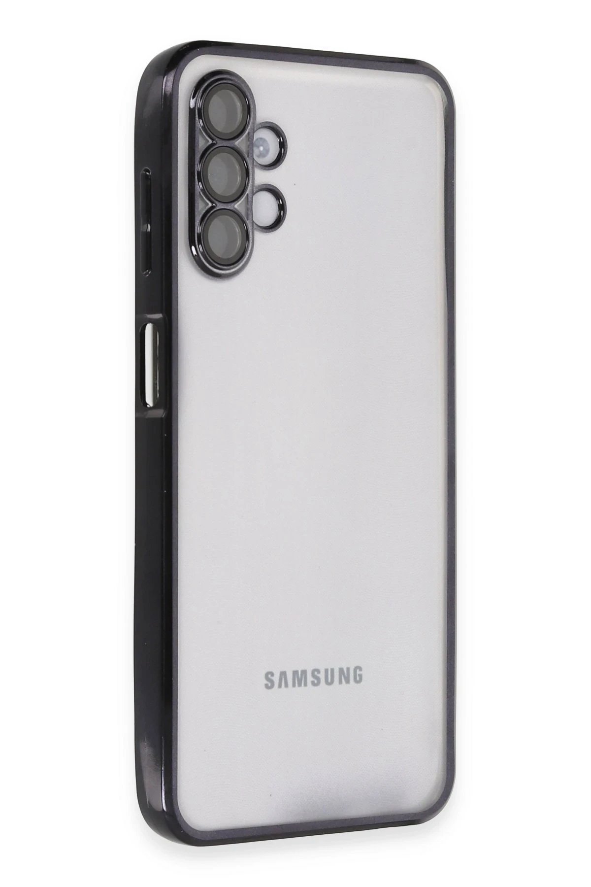 Newface Samsung Galaxy A04S Kılıf Razer Lensli Silikon - Siyah