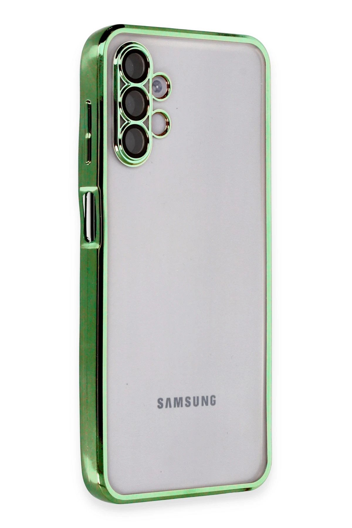 Newface Samsung Galaxy A04S Kılıf Razer Lensli Silikon - Yeşil