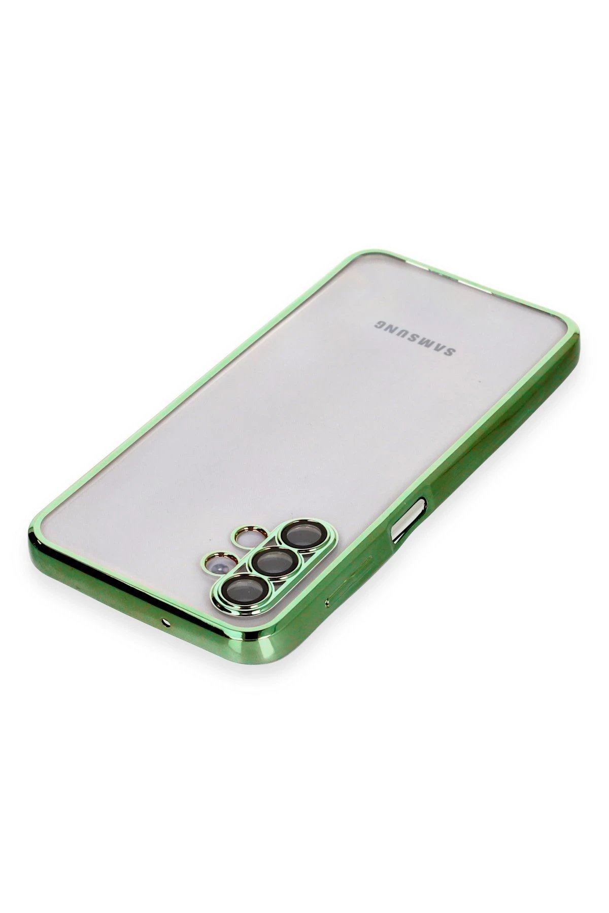 Newface Samsung Galaxy A04S Kılıf Razer Lensli Silikon - Yeşil