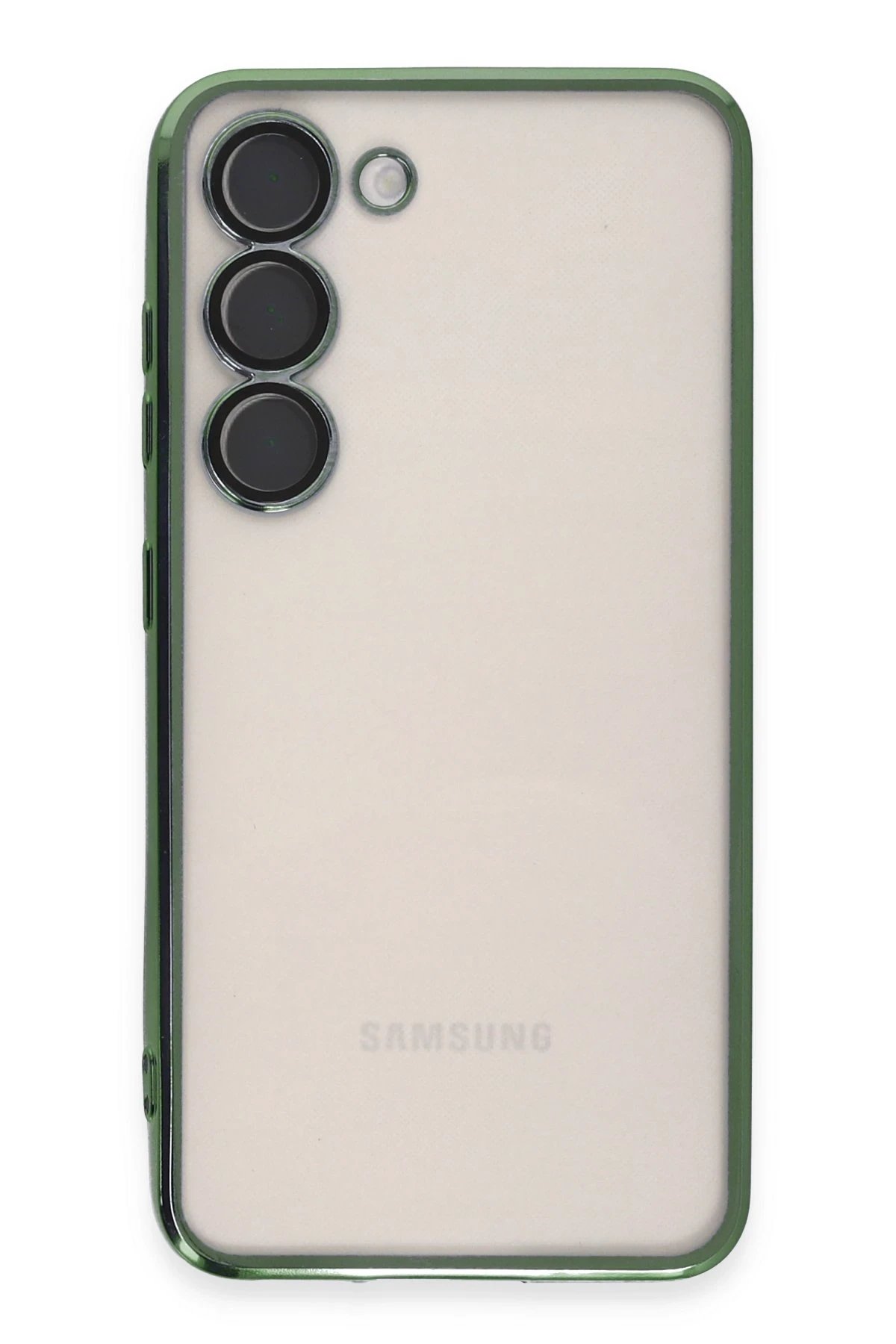 Newface Samsung Galaxy S24 Plus Kılıf Razer Lensli Silikon - Yeşil