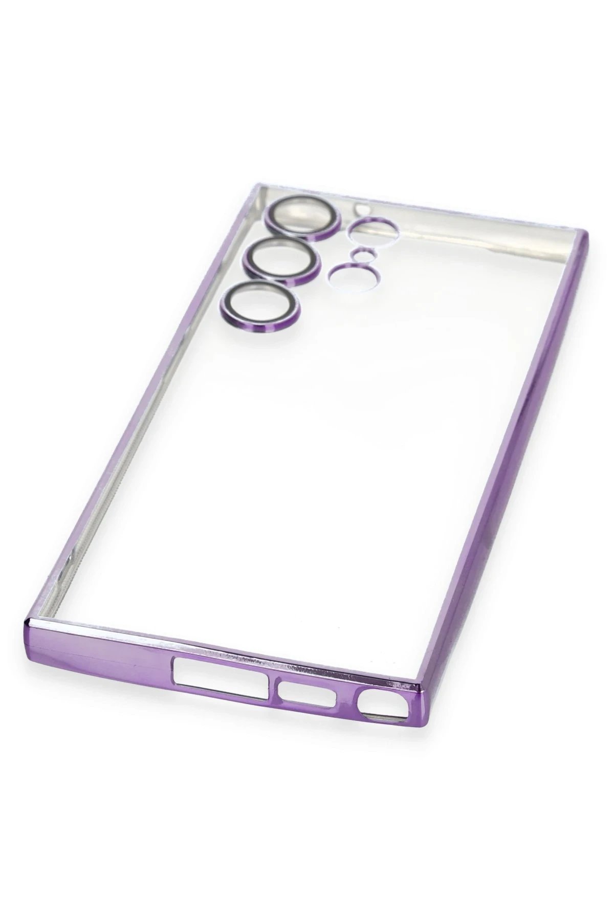 Newface Samsung Galaxy S24 Ultra Kılıf Razer Lensli Silikon - Siyah