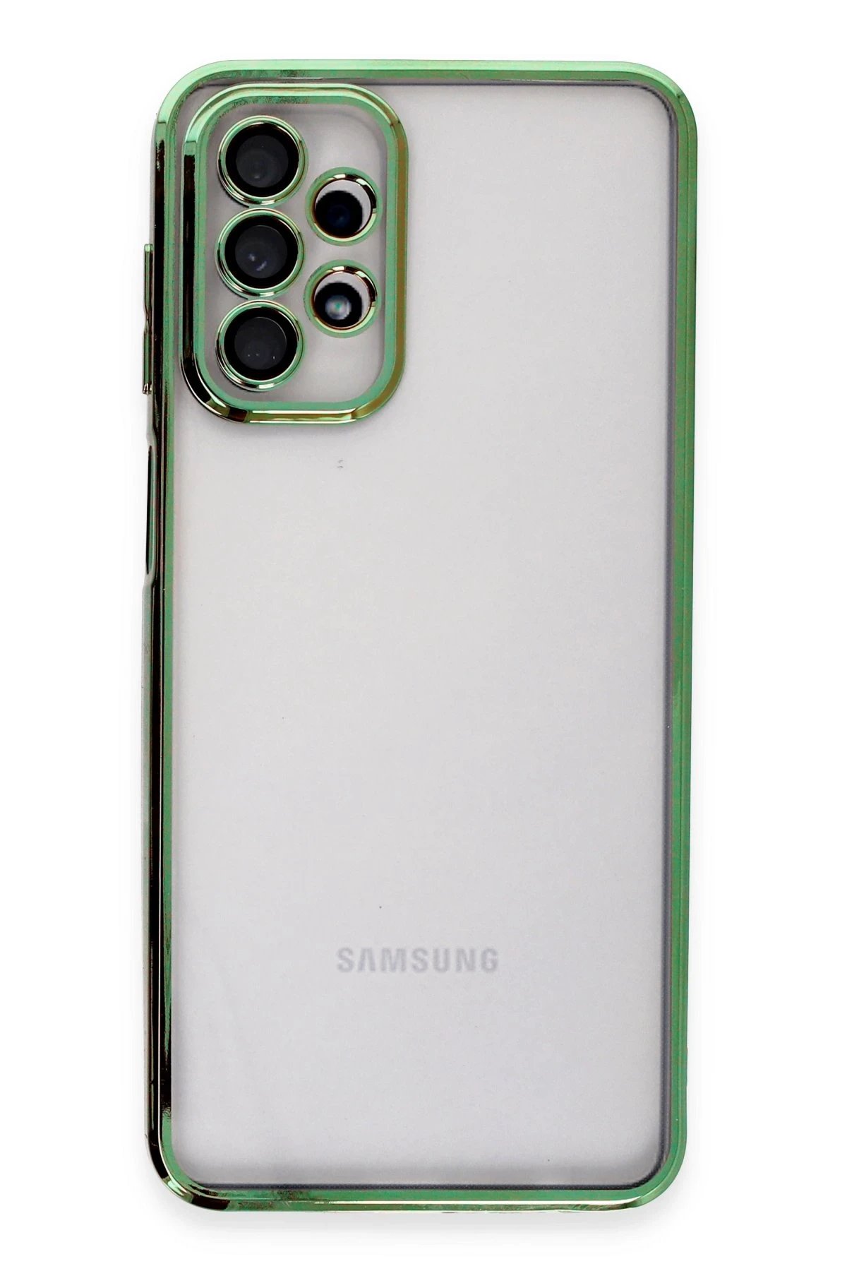 Newface Samsung Galaxy A23 4G Kılıf Razer Lensli Silikon - Yeşil