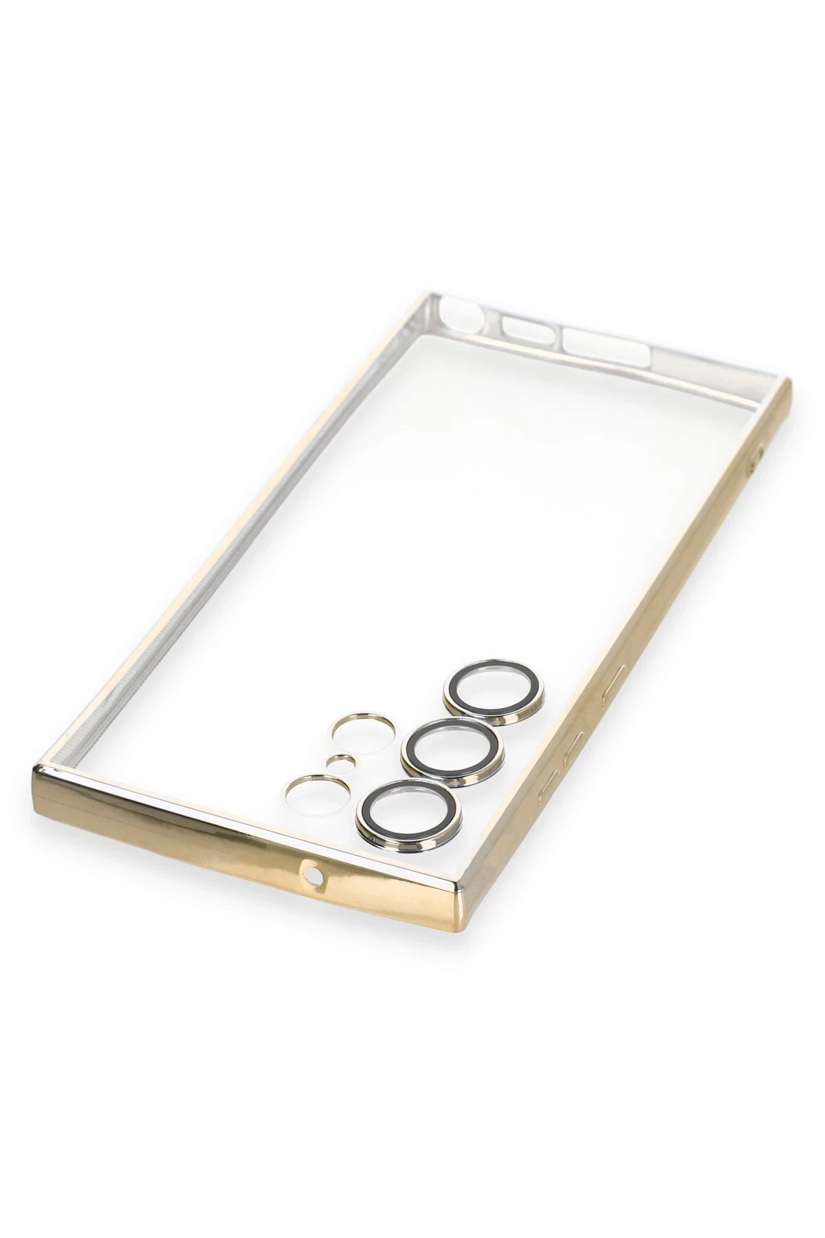 Newface Samsung Galaxy S24 Ultra Kılıf Razer Lensli Silikon - Gümüş