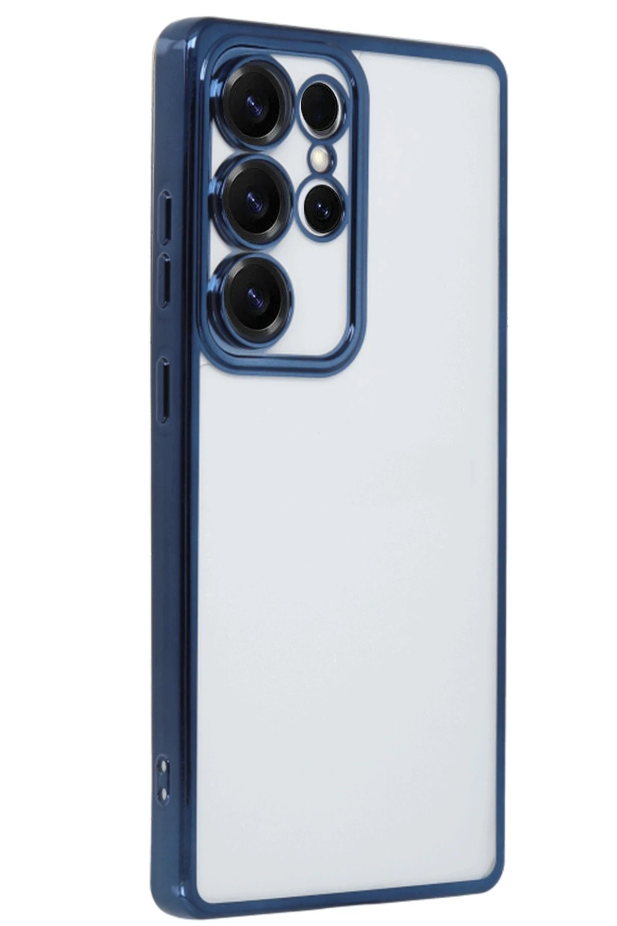 Newface Samsung Galaxy S24 Ultra Kılıf Razer Lensli Silikon - Sierra Blue