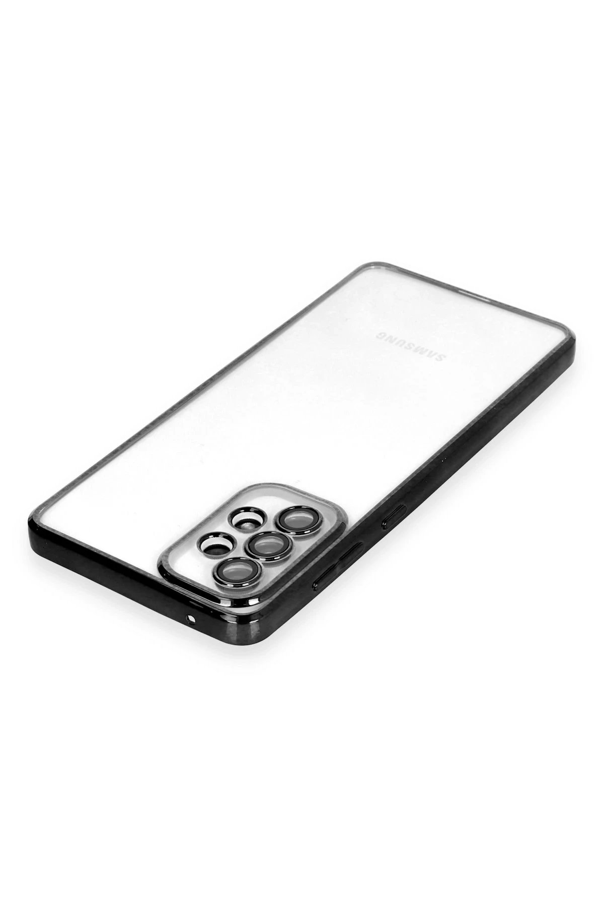 Newface Samsung Galaxy A73 5G Kılıf Razer Lensli Silikon - Siyah