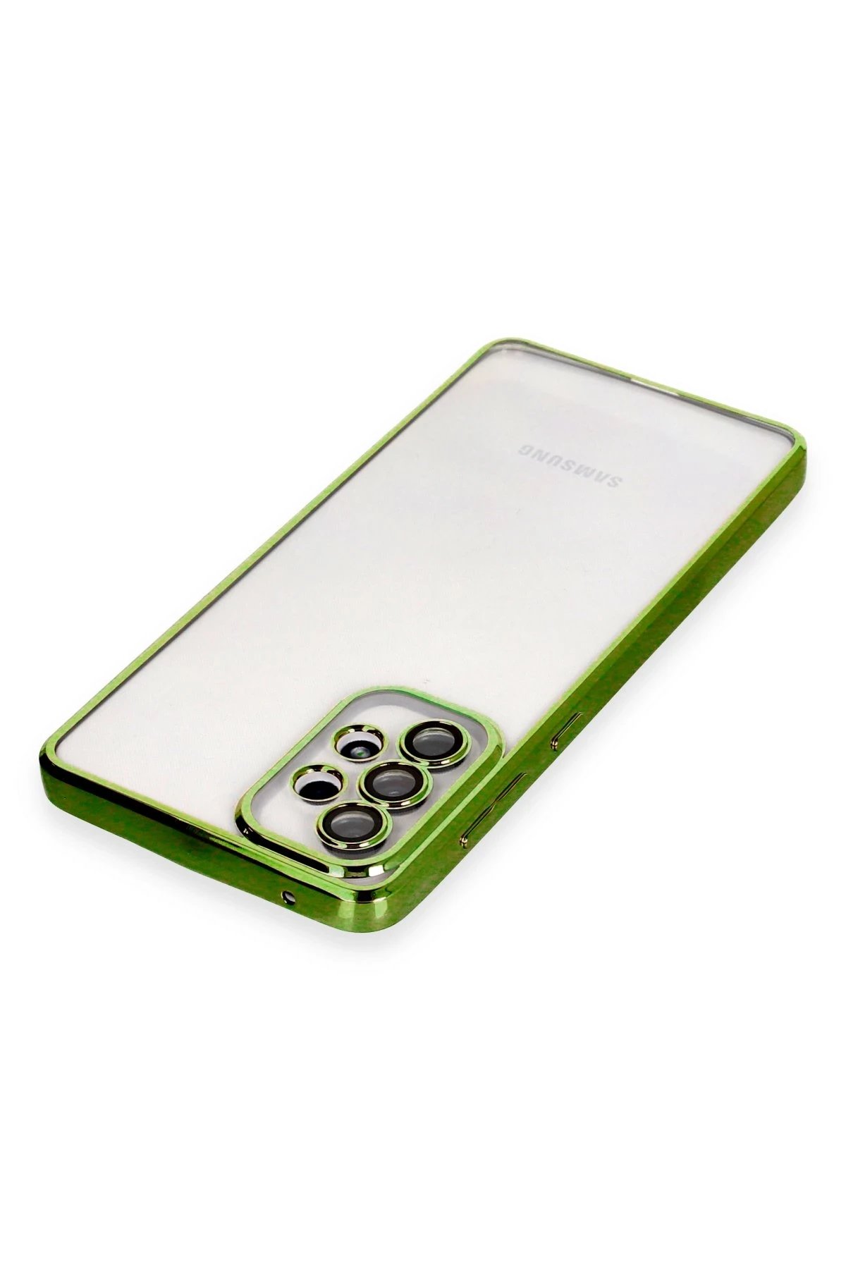 Newface Samsung Galaxy A73 5G Kılıf Razer Lensli Silikon - Yeşil